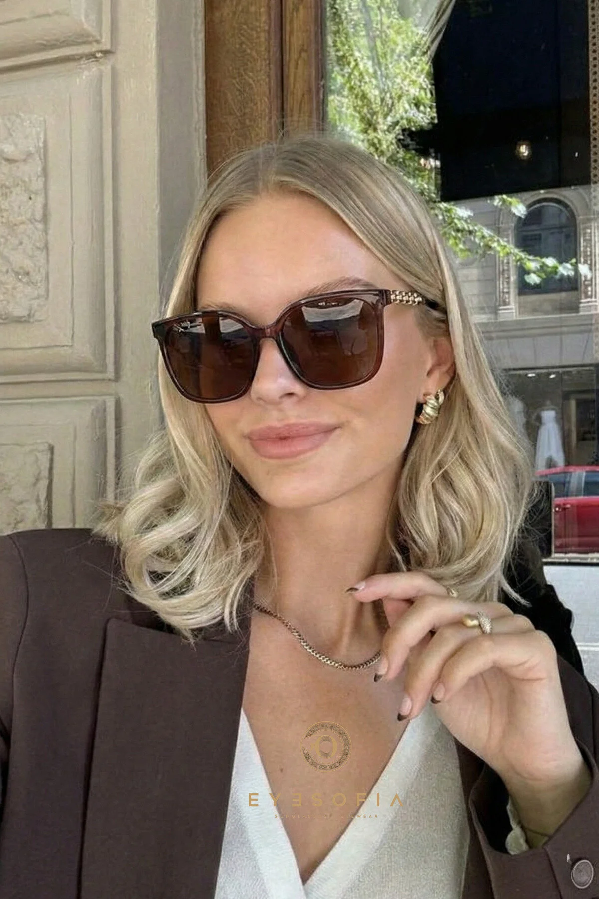 عینک آفتابی ECHO UNISEX BROWN جدید اورجینال Eyesofia