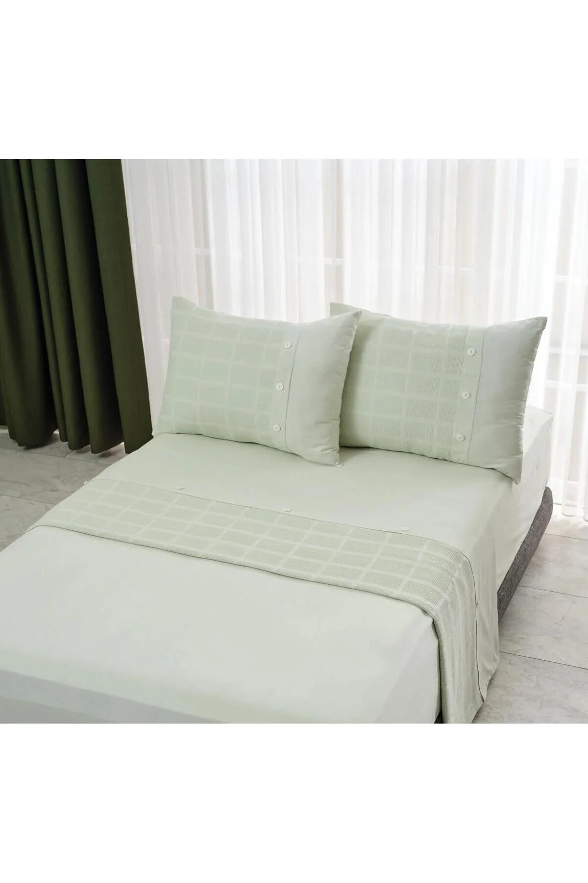 کاور لحاف دو نفره سبز سرویس روتختی مجموعه پوشش چندگانه چند انتخابی + Pike Gloria Double Green Doqu Home