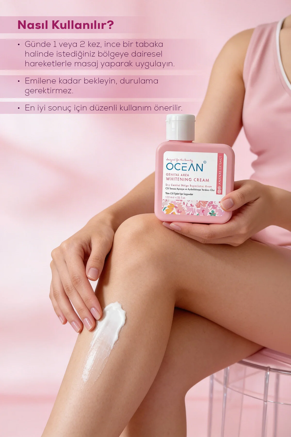 کرم روشن کننده ناحیه تناسلی و زیر بغل با اثر فوری 120 میلی لیتر وکین Ocean
