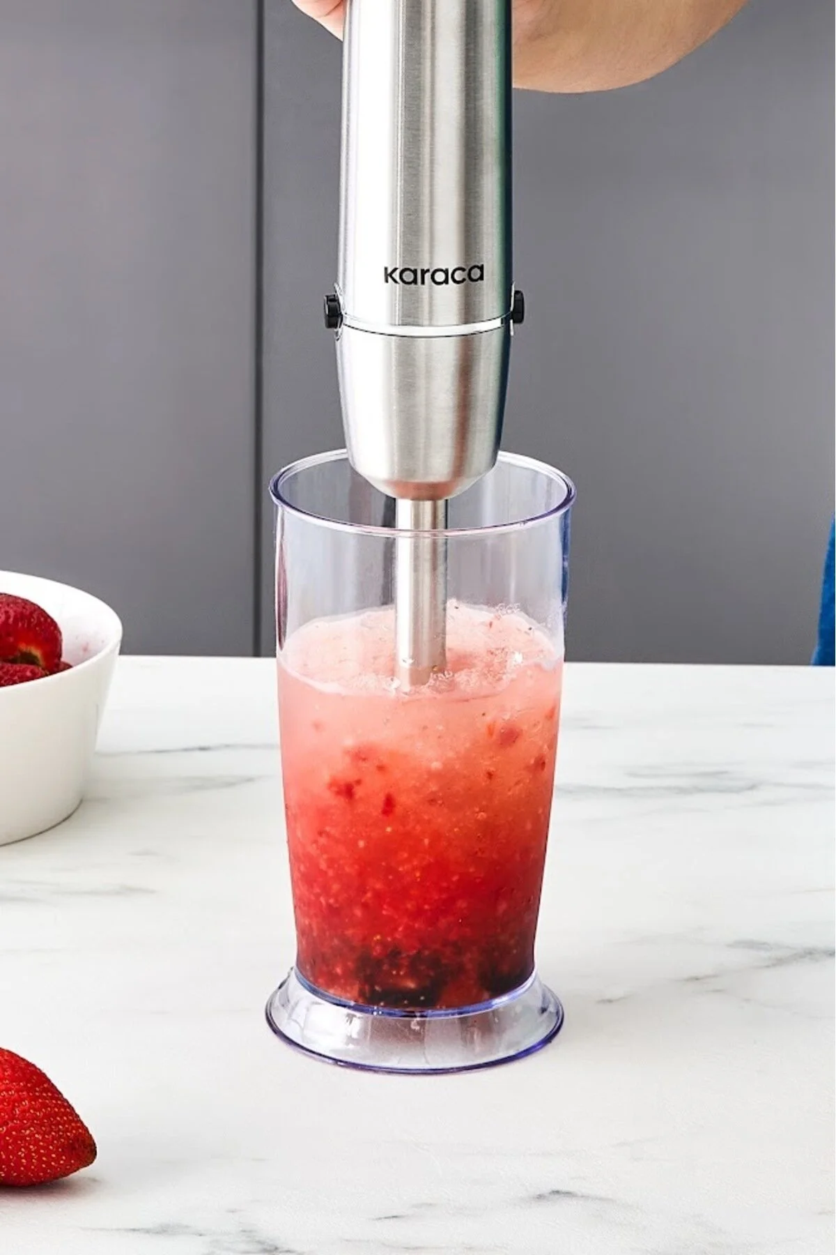 ست مخلوط کن دستی INOX QUICK MIX 1300W با تنظیم سرعت 9637B اورجینال Karaca