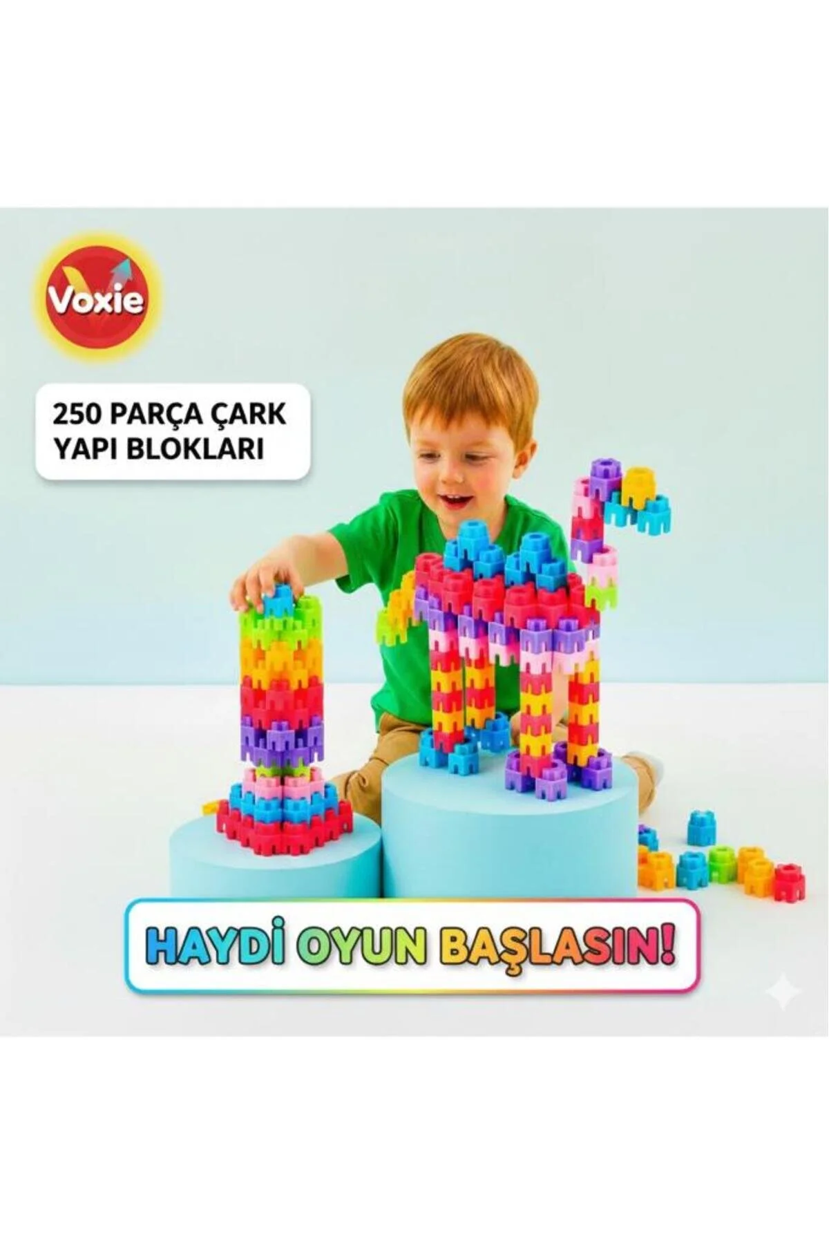 لگو و اسباب بازی های ساخت محور مجموعه بلوک ساختمانی 250 تکه BOX از ترکیه VOXİE