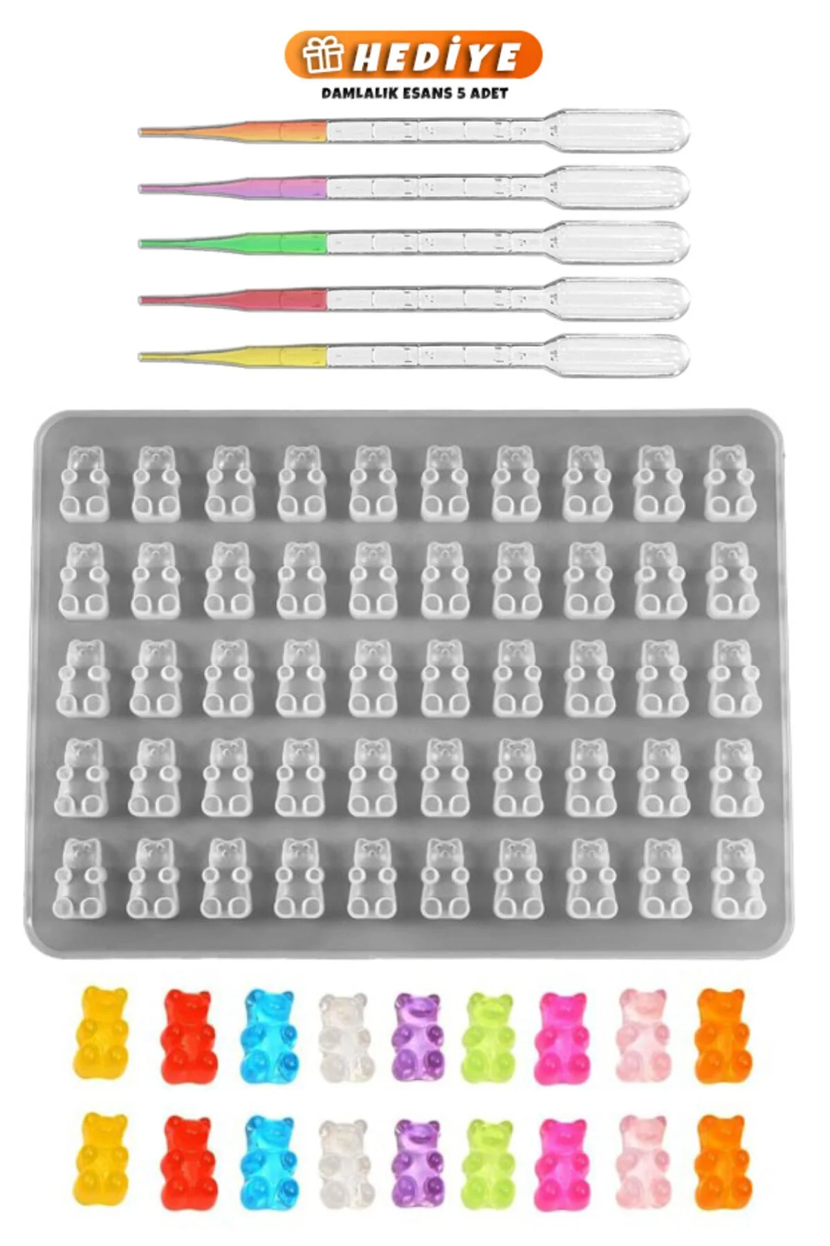 فیگور قالب ژله ای چندگانه اپوکسی سیلیکونی HARIBO 1.8X1CM از ترکیه Getshop Alışveriş Pazarı