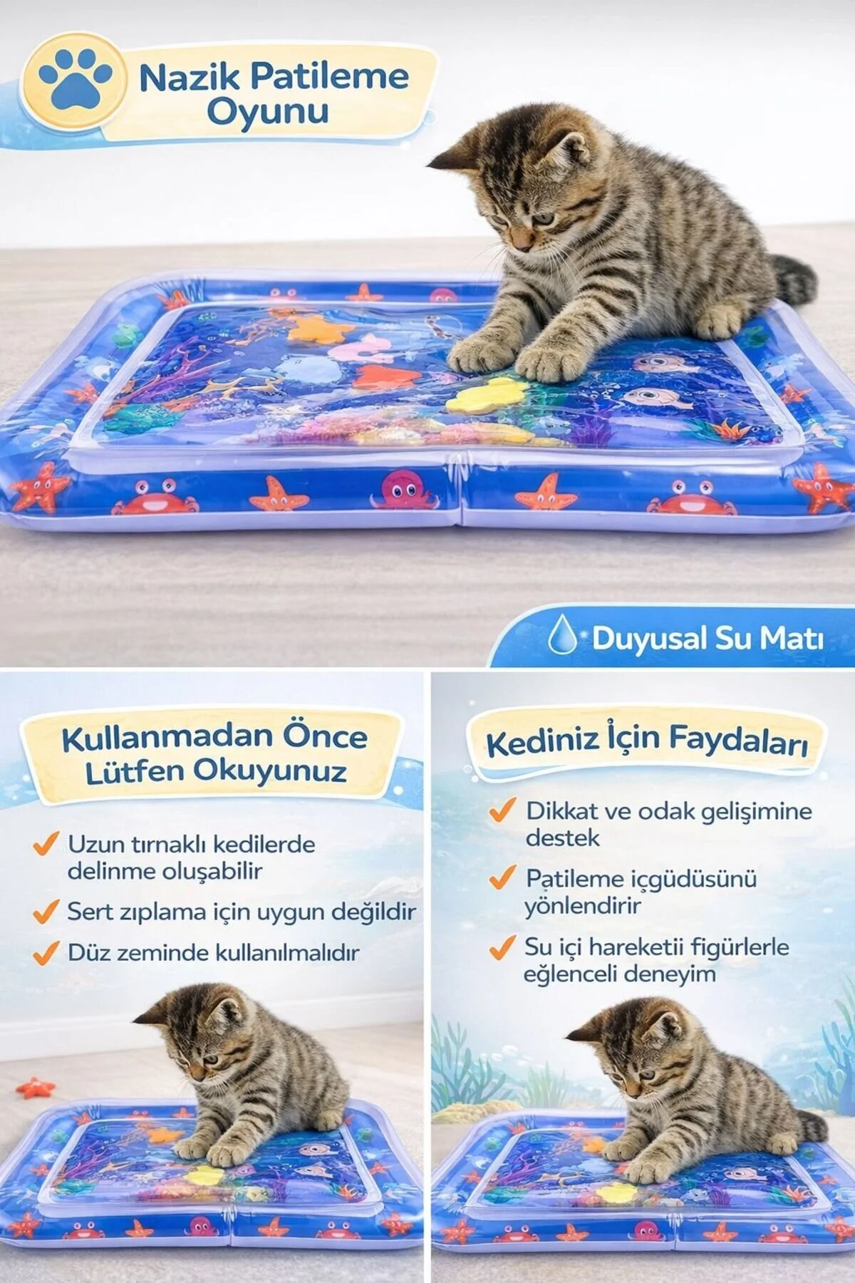 اسباب بازی گربه تشک حسی آب برای ها اورجینال yalıpet