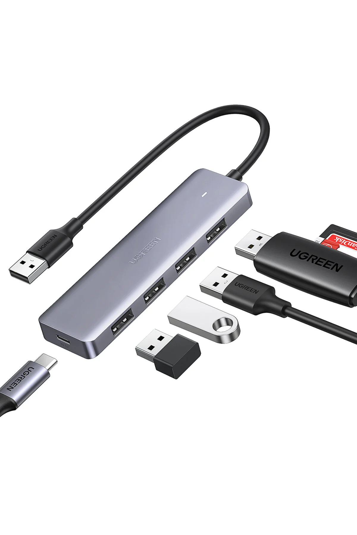 یواس بی 4 پورت USB 3.0 HUB آداپتور چندماریزه Ugreen