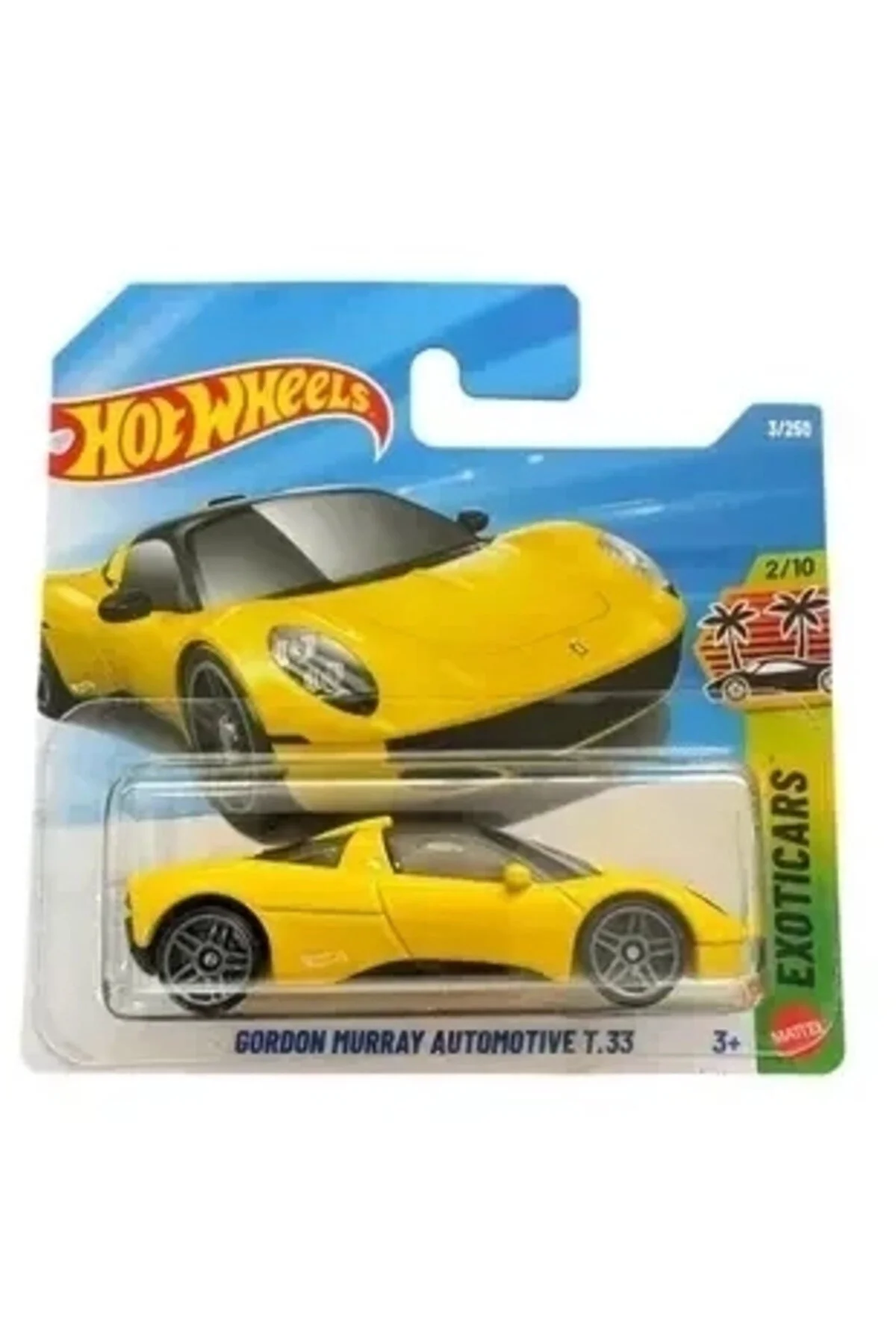ماشین اسباب بازی 1:64 GORDON MURRAY AUTOMOTIVE T.33 YELLOW JJJ62 2026 باتری یدکی از ترکیه HOT WHEELS