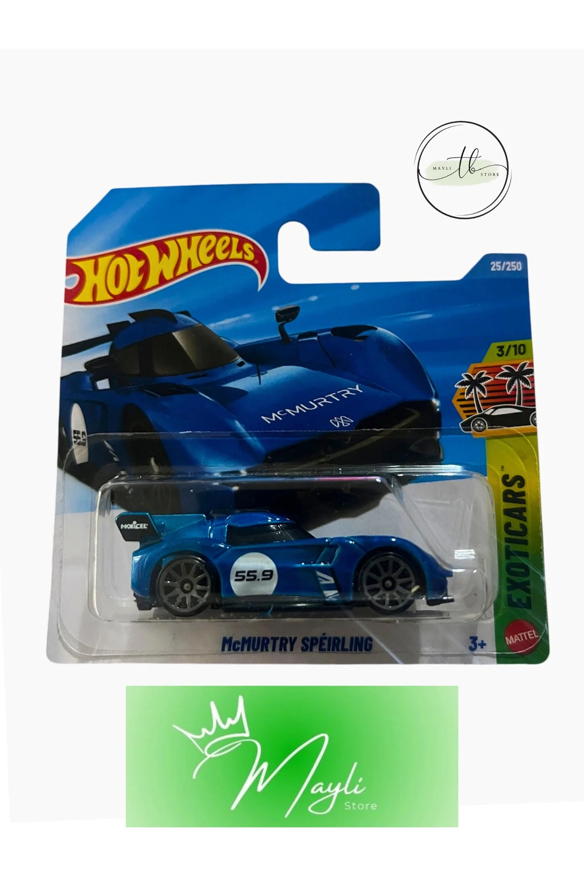 ماشین اسباب بازی EXOTICARS MCMURTRY SPEIRLING 1 64 SCALE 25 250 JJH81 N521 2026 HOT WHEELS