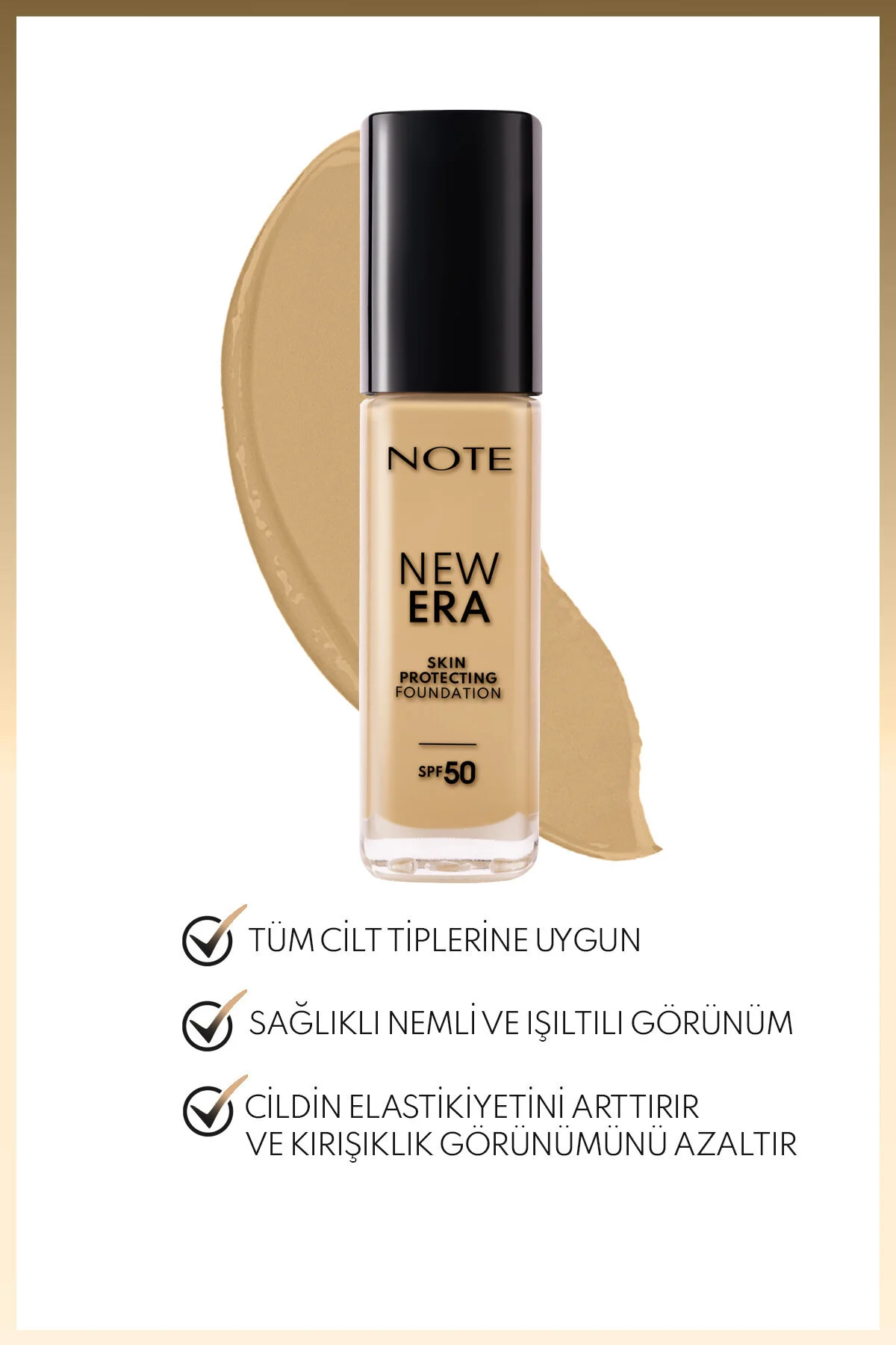 کرم پودر محافظ پوست با SPF 50 و هیالورونیک اسید رنگ 150 بژ نوت کازمتیکس Note Cosmetics