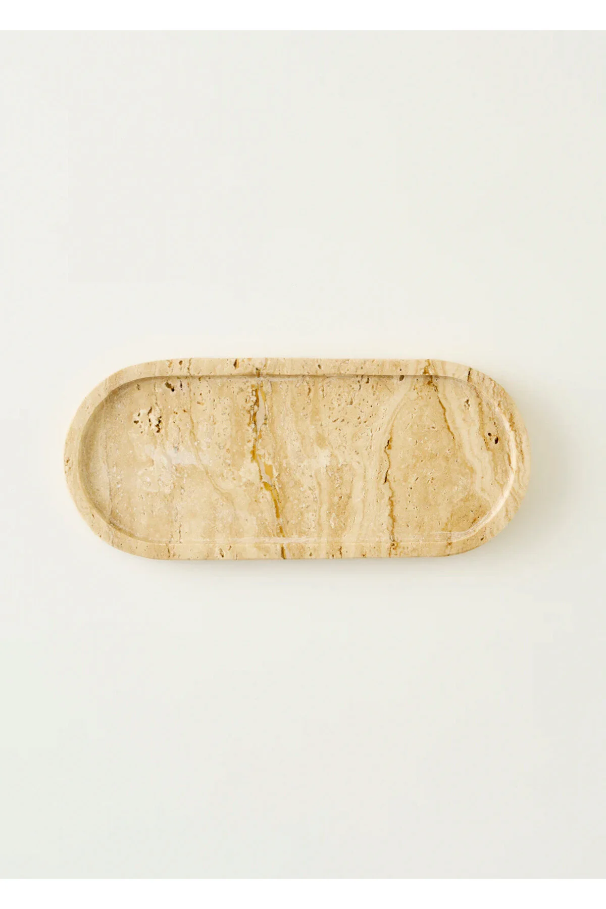 ظروف دکوری بشقاب و کاسه صفحه تزئینی دکوراسیون بیضی افسس TRAVERTINE 12X28 سانتی متر Bella Maison