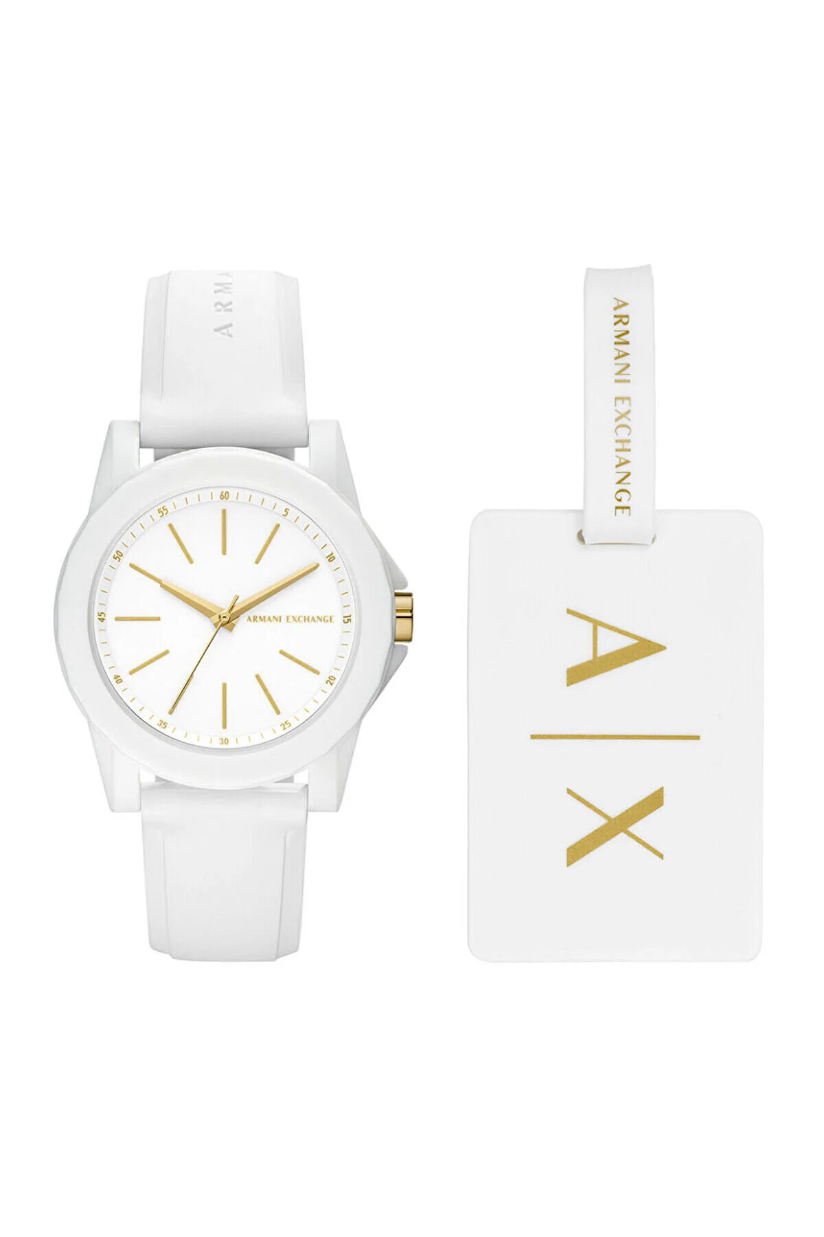 ساعت برچسب مچی و چمدان ست زنانه AX7126 Armani Exchange