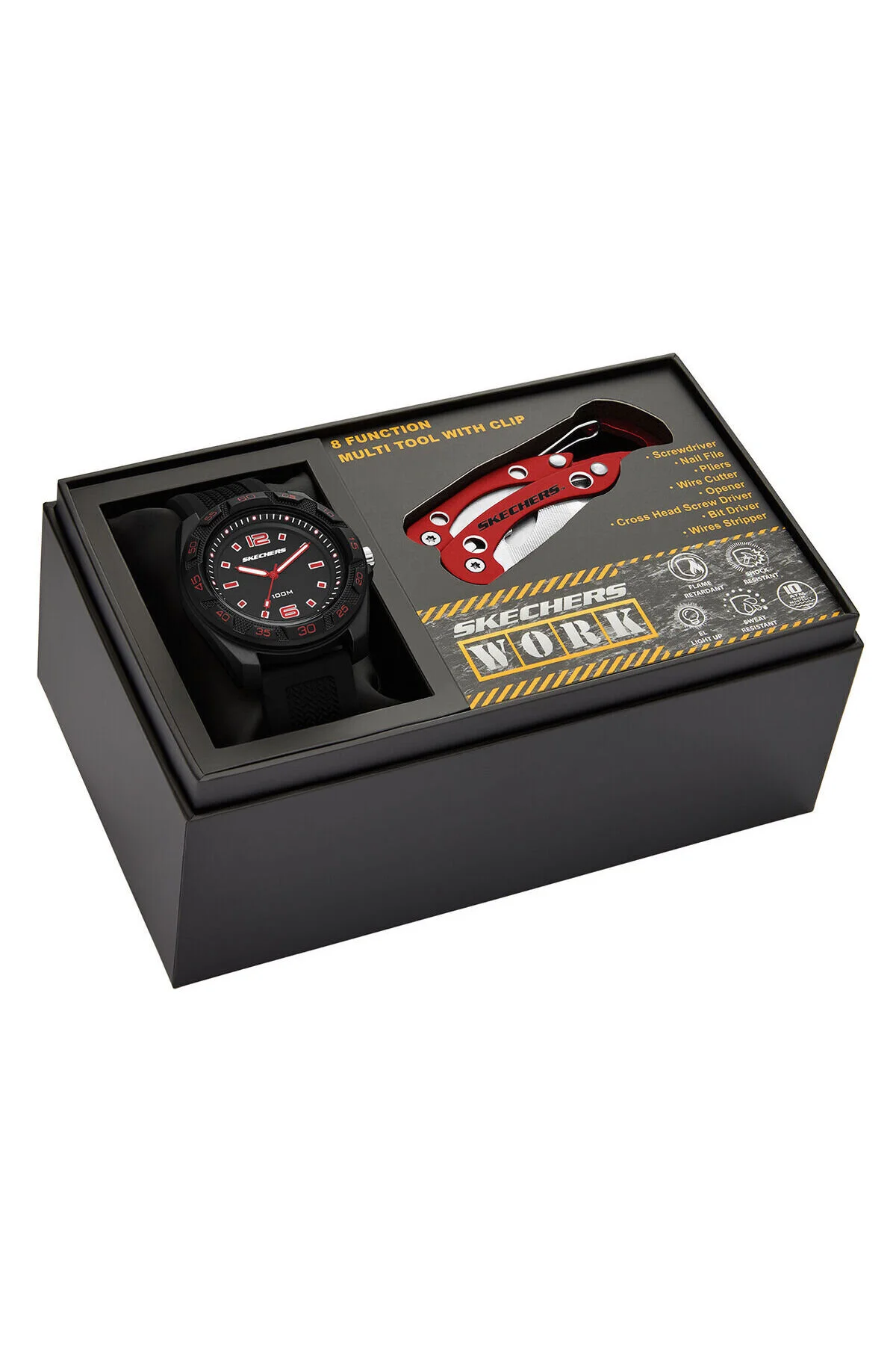 ساعت SR8501 مچی مردانه و مجموعه ابزار چند منظوره اسکیچرز اورجینال Skechers