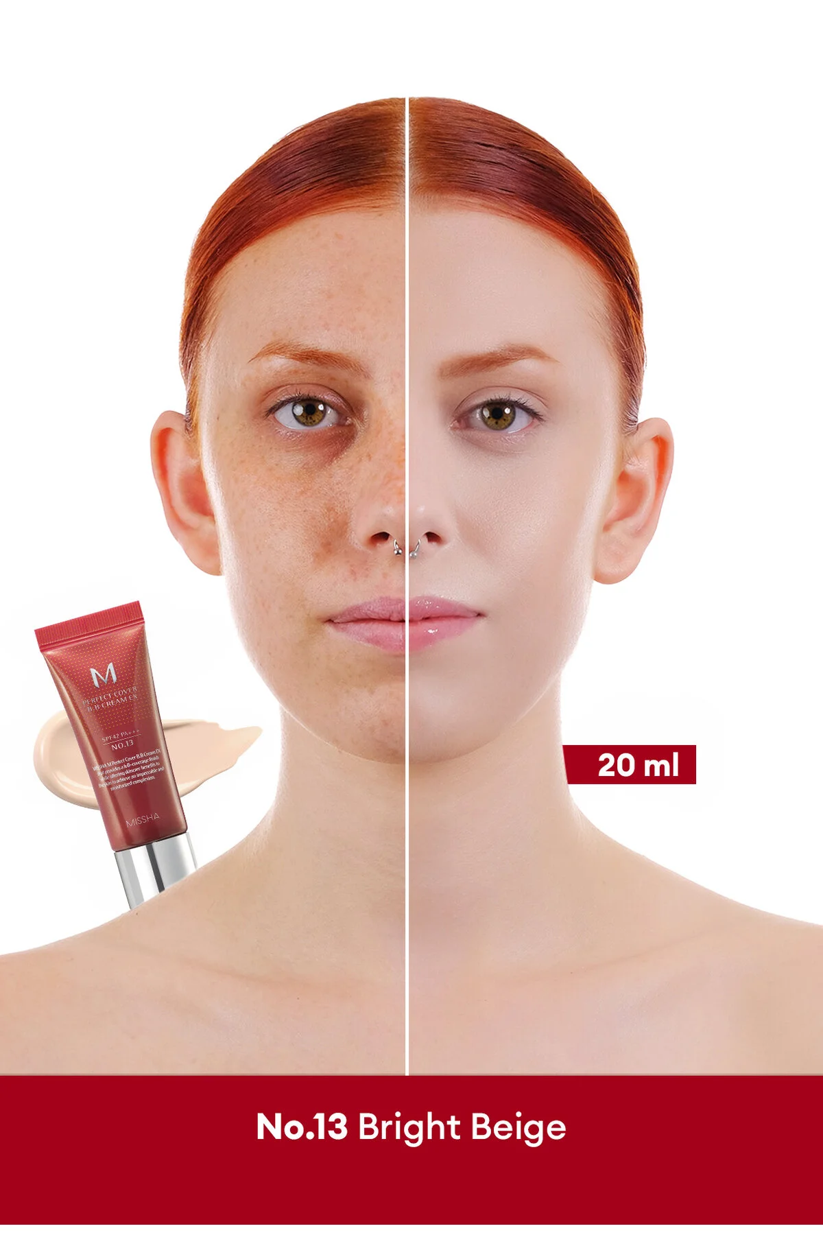کرم پودر چند منظوره میشا پرفکت کاور مدل BB با SPF42/PA+++ شماره ۱۳ (۲۰ میلی لیتر)