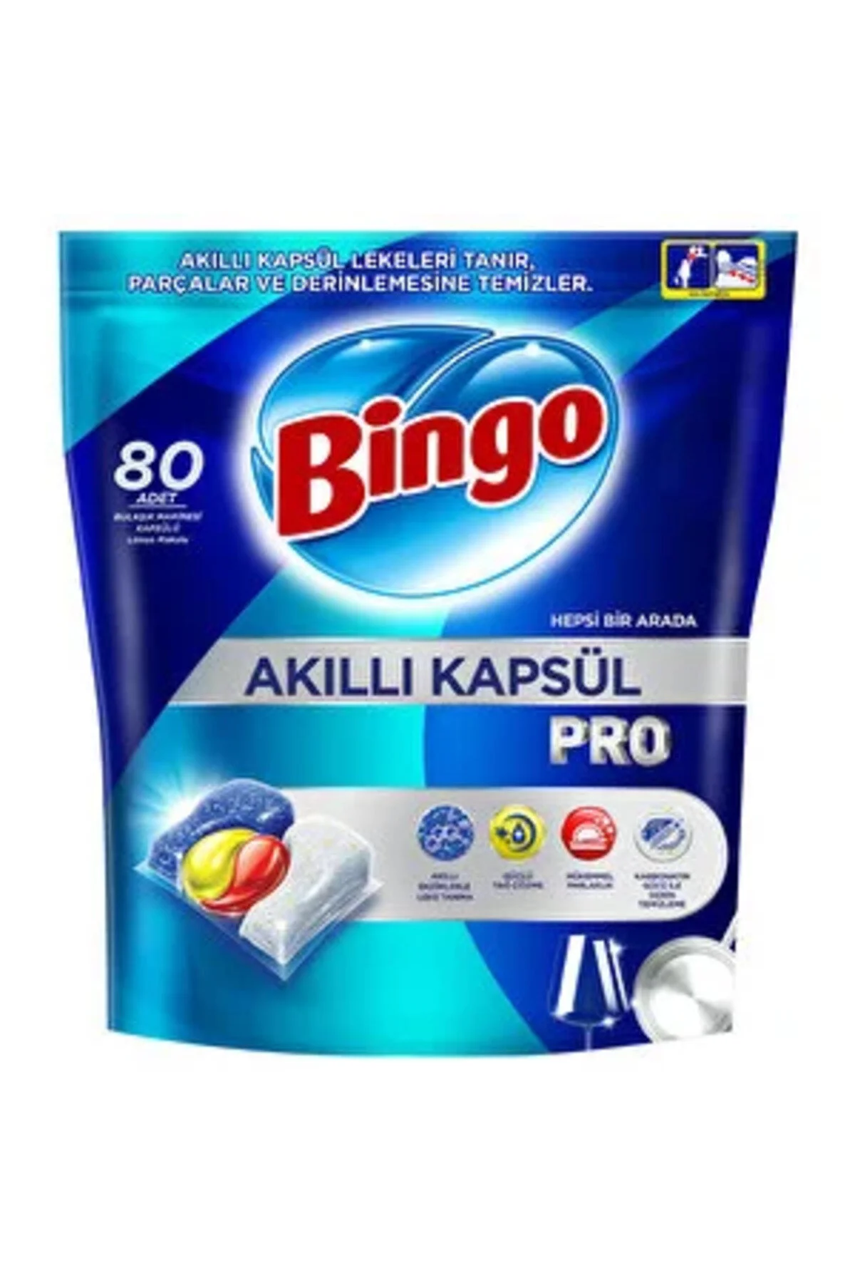 قرص و پودر ماشین ظرفشویی کپسول PRO 80 اورجینال Bingo