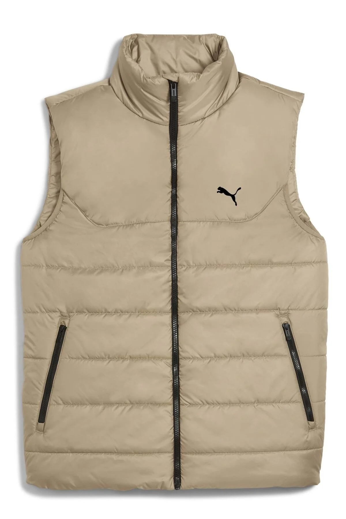 کت ژاکت عایق معمولی بدون آستین یقه بافته شده ساده پوما Puma