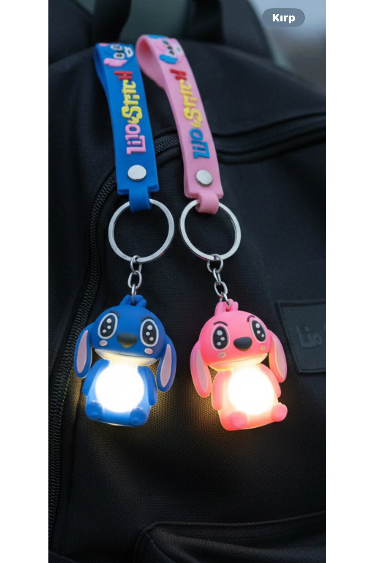 جلیقه کلید لوازم جانبی کیف کادویی 2PCS صورتی و آبی CARTOON CUTE STITCH FG KONNİCHİWA