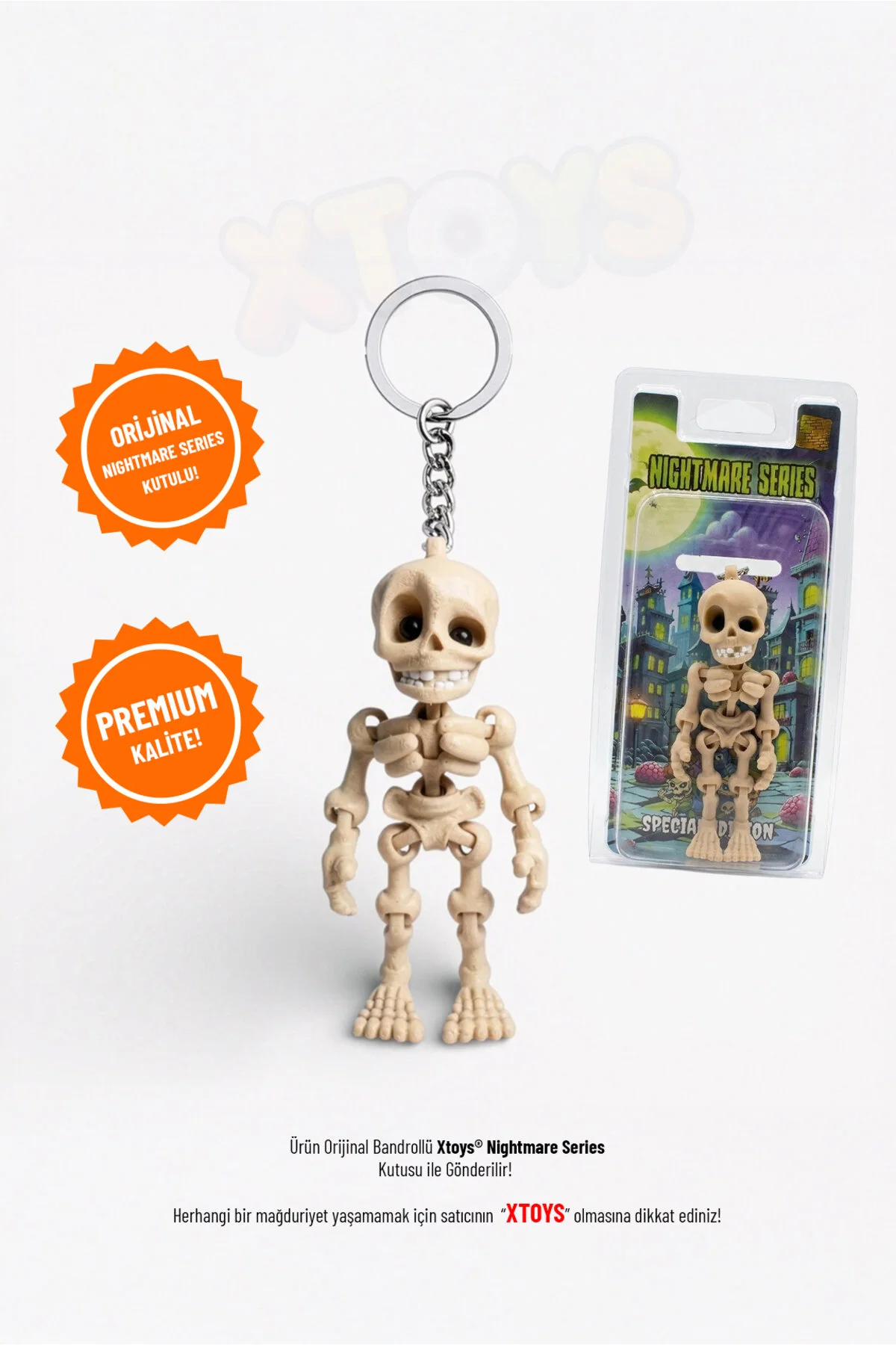 جلیقه کلید جاکلیدی SKIBZ SKELETON طلسم کیف و اکسسوری اسباب بازی هدیه ولنتاین هالووین Xtoys