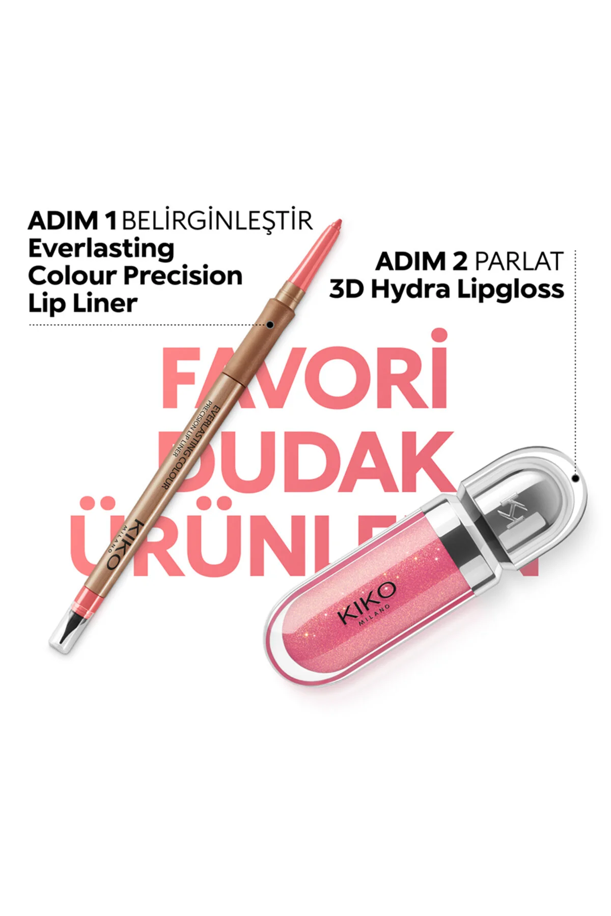 رژ لب مایع براق مدل 3D hydra رنگ مروارید هلویی شماره 03 کیکو KIKO