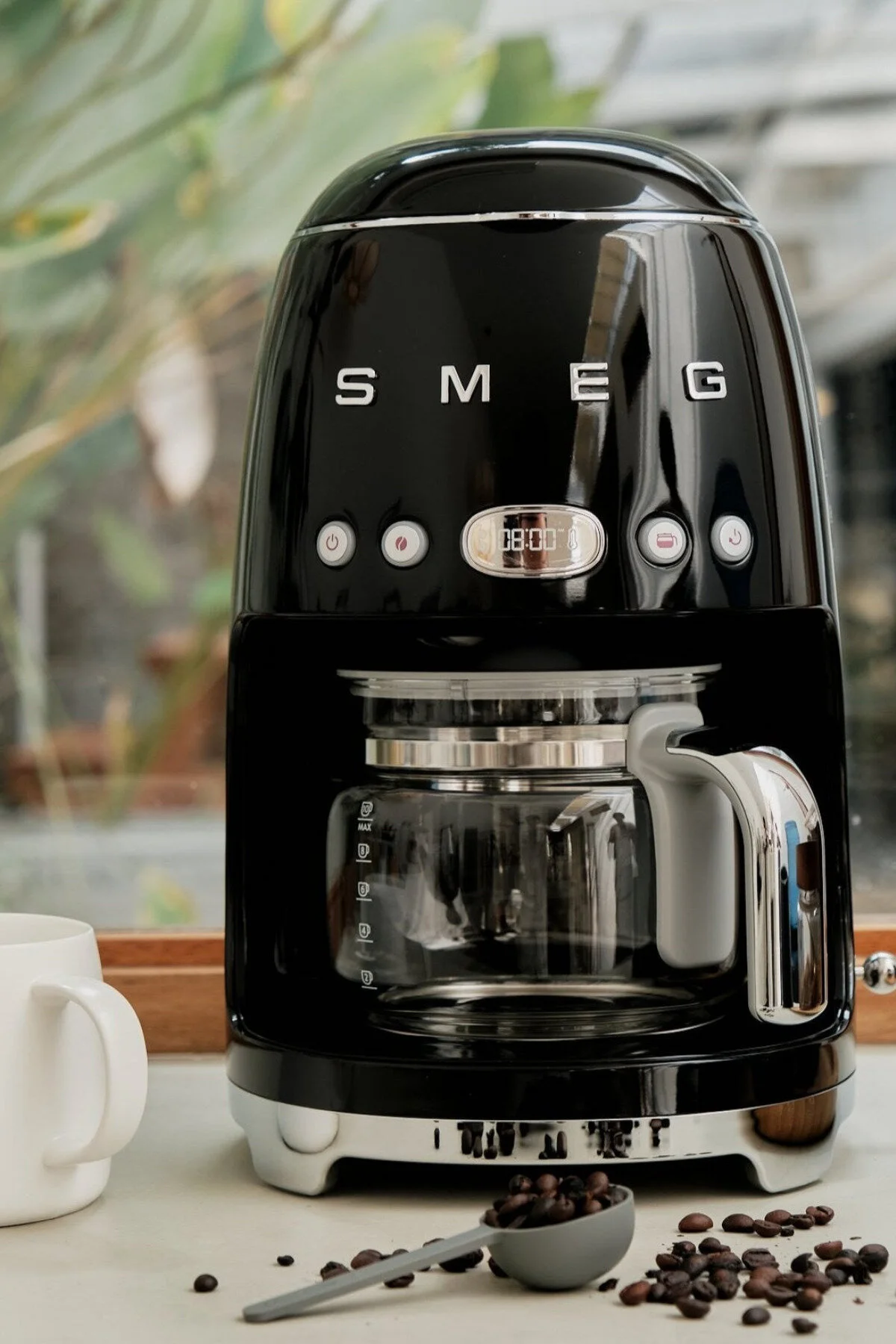 قهوه ساز فیلتری دستگاه فیلتر سیاه و سفید مدل 50 DCF02BLEU اورجینال Smeg
