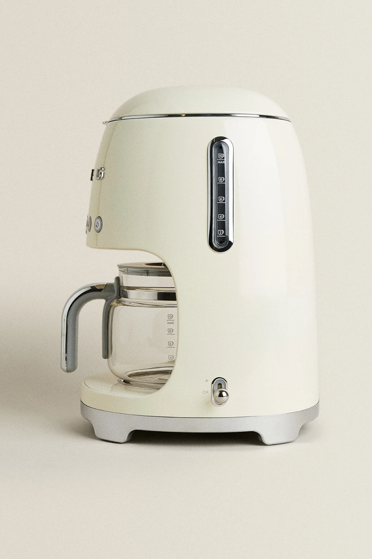 قهوه ساز فیلتری دستگاه فیلتر دار کرم رترو سبک دهه 50 اورجینال Smeg