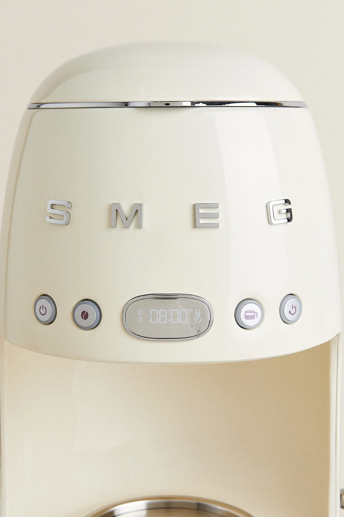 قهوه ساز فیلتری دستگاه فیلتر دار کرم رترو سبک دهه 50 اورجینال Smeg