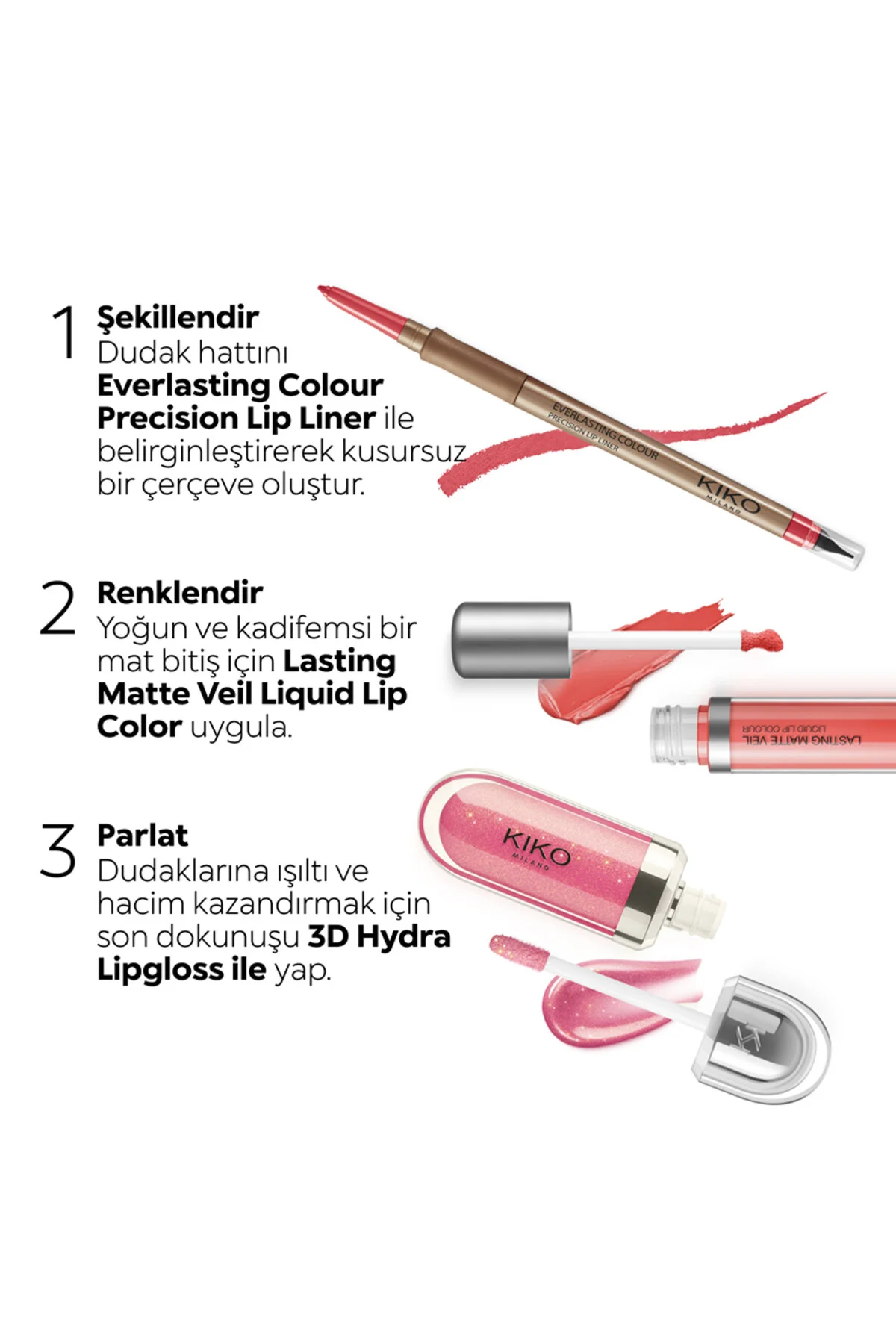 رژ لب مایع براق مدل 3D hydra رنگ قرمز طلایی شماره 11 کیکو KIKO