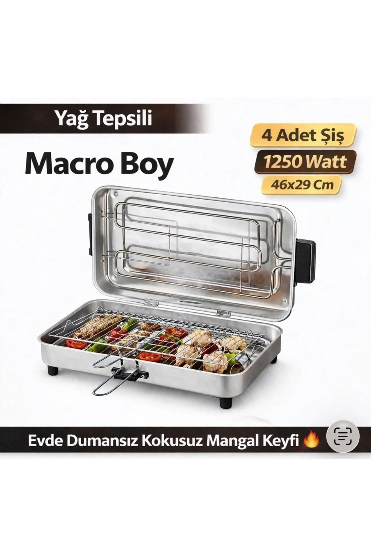 گریل برقی سایز ماکرو 45X27 سانتی متر اورجینال Taner