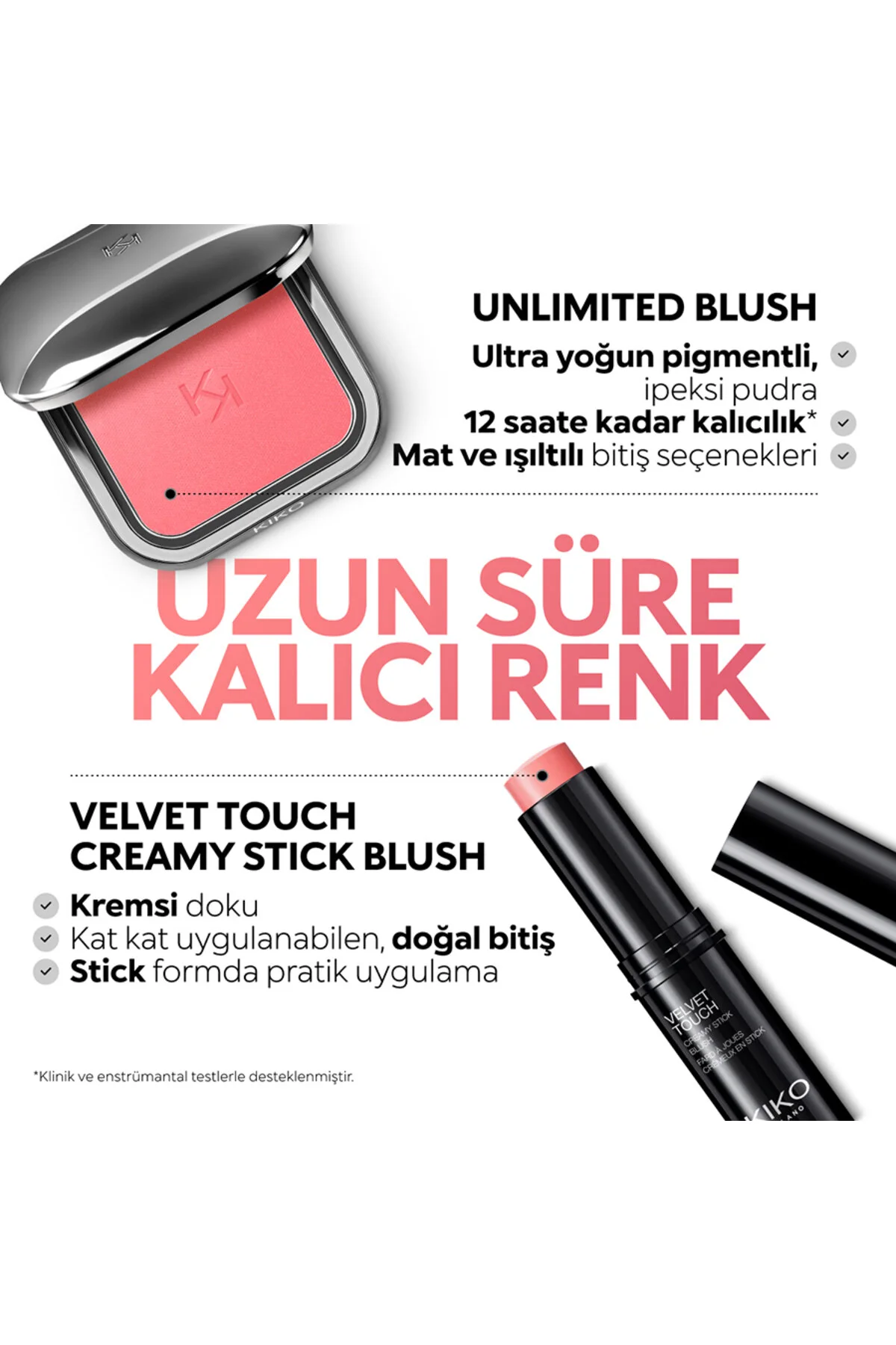 رژگونه Unlimited Blush مدل 03 Golden Coral با رنگ قهوه‌ای Kiko