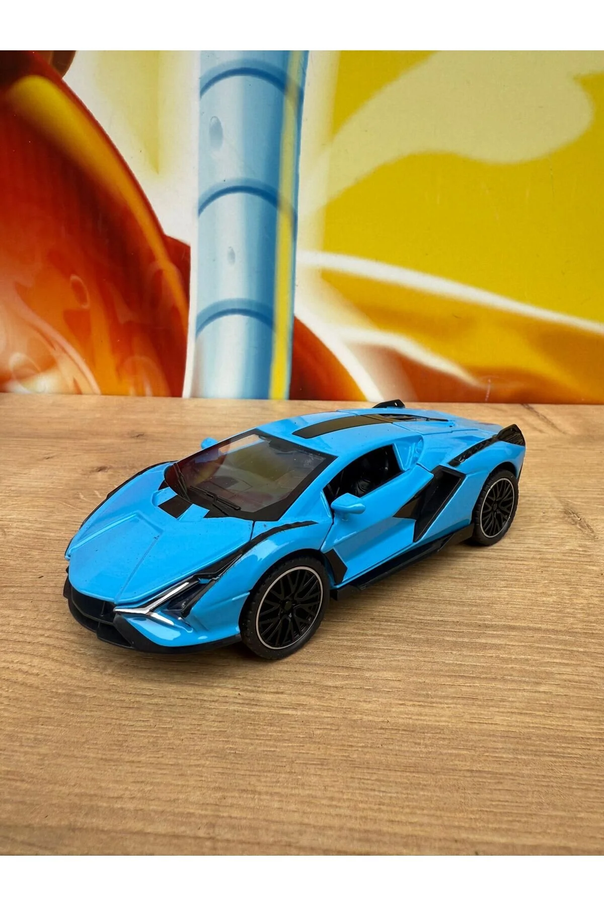 ماشین اسباب بازی LAMBORGHINI DRINK MODEL CAR VENENO DIECAST آبی scntoys