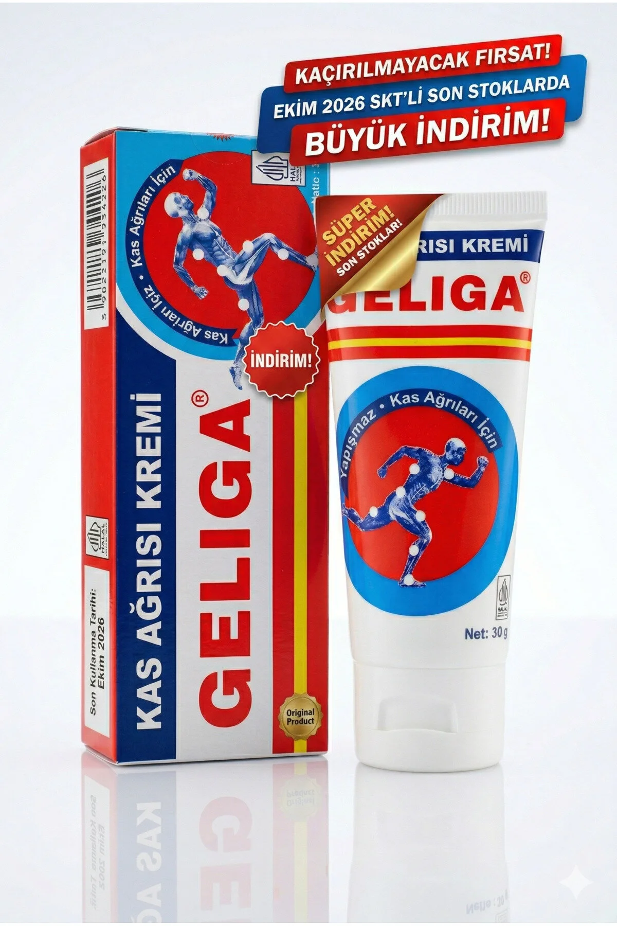 کرم ماساژ 60 گرمی برای تسکین دردهای کمر، گردن و مفاصل GELIGA
