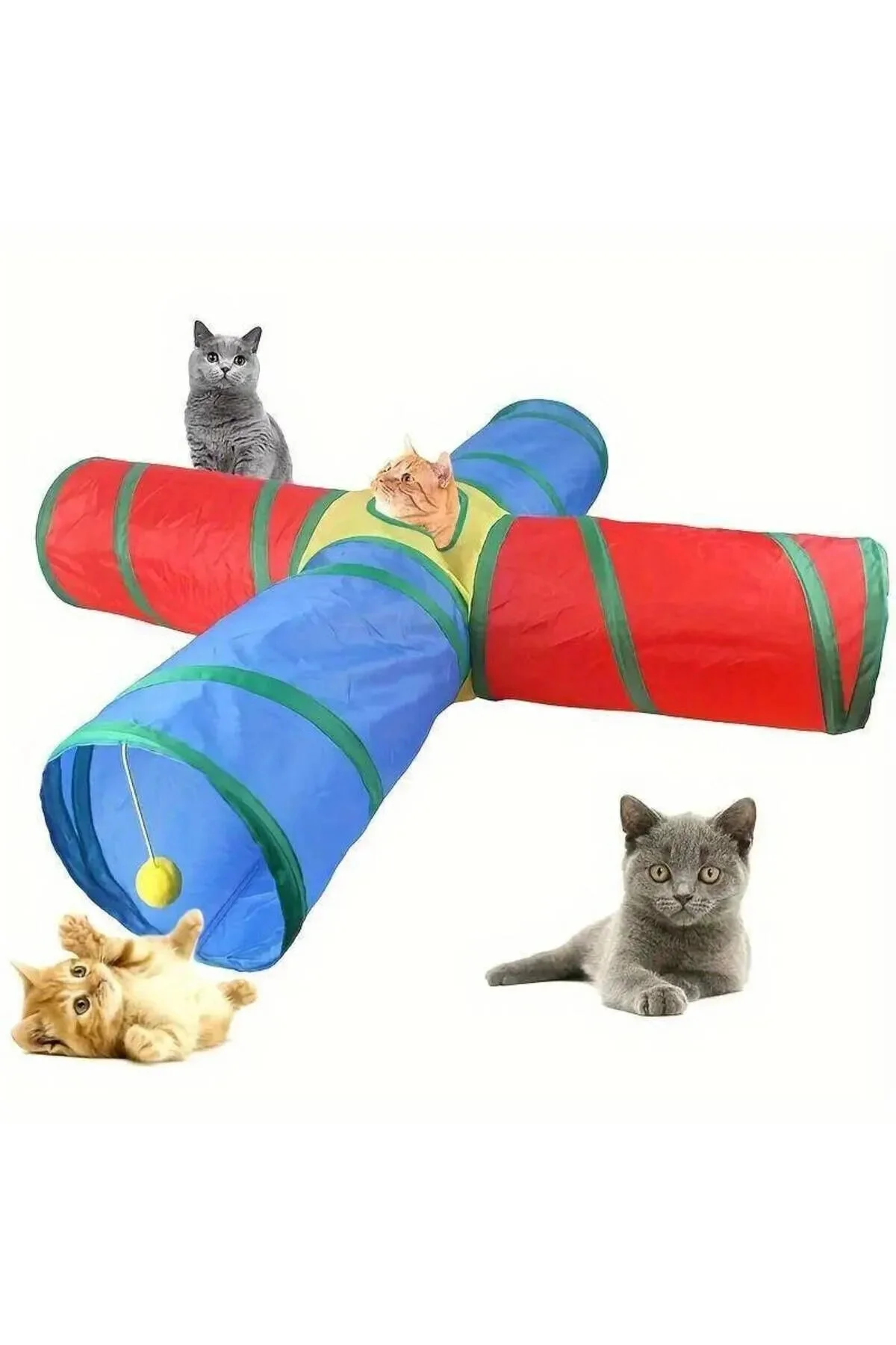 اسباب بازی گربه تونل گربه. رنگ و چهار خروجی اورجینال VET