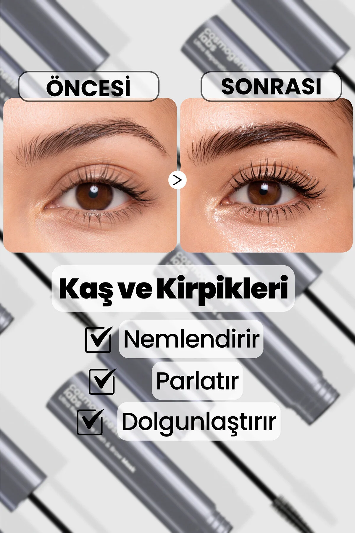 سرم ابرو و مژه 9.5 میلی لیتر با خاصیت مرطوب کنندگی و ترمیم کنندگی وگان Cosmogenesis Labs