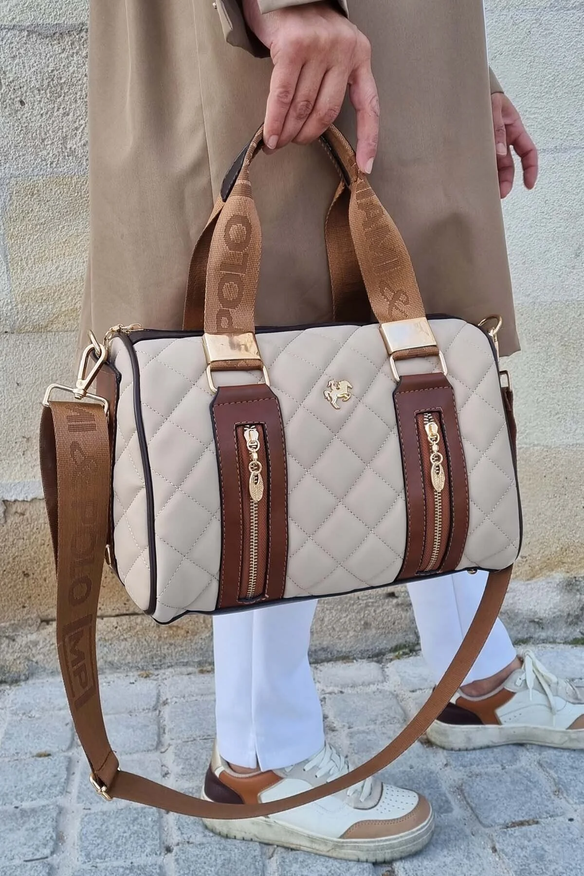 کیف شانه ای دستی و دوشی زنانه استوانه JUSTPOLO Just Polo