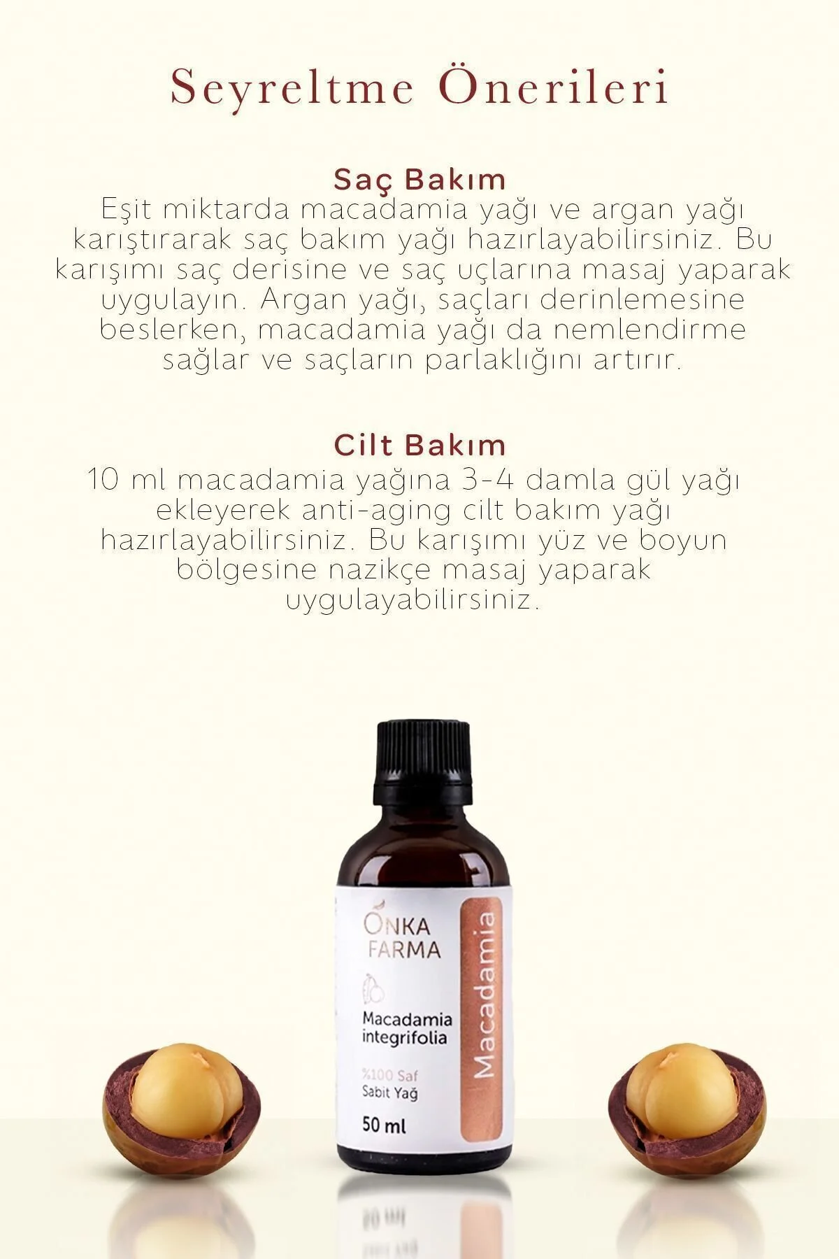 روغن مراقبتی ماکادمیا 50 میلی لیتر روغن خالص فندق جادوئی OnkaFarma