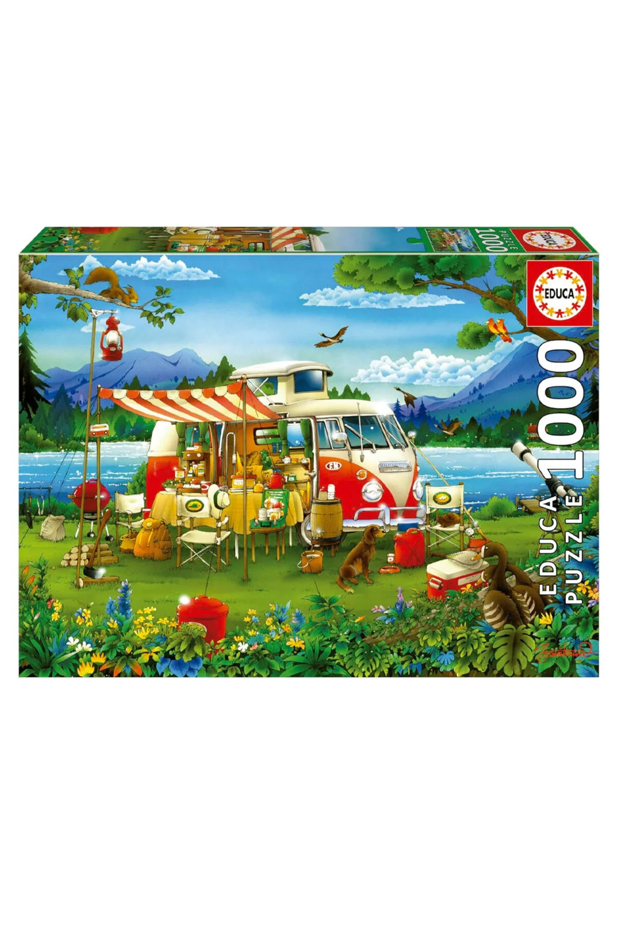 پازل EDUCA 1000 PIECE WONDERFUL CAMPING HOLIDAY PUZZLE 19922 از ترکیه Educa Puzzle