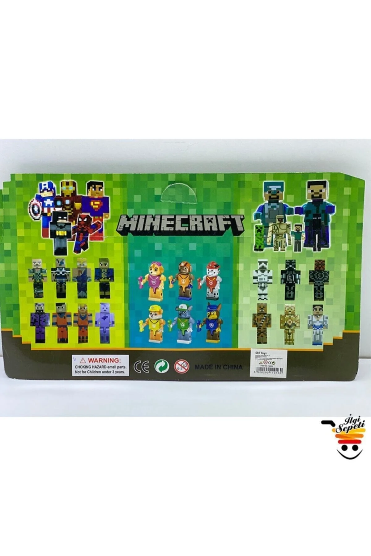 لگو و اسباب بازی های ساخت محور 12 قطعه با 4 فیگور انتقام جویان Minecraft