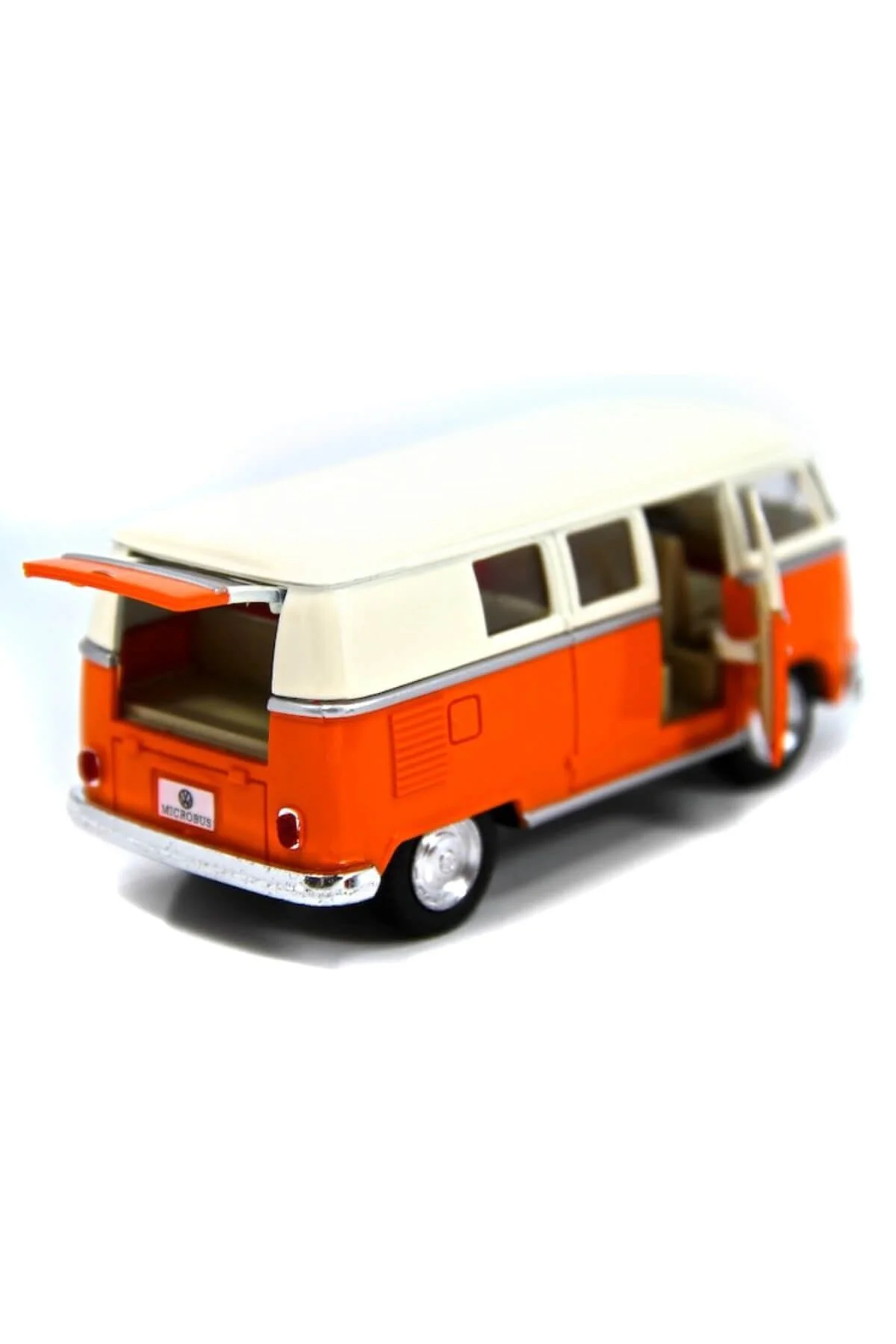 ماشین اسباب بازی مردانه و زنانه 1962 فولکس واگن اتوبوس کلاسیک زرد کر 1:32 DIECAST METAL Kinsmart
