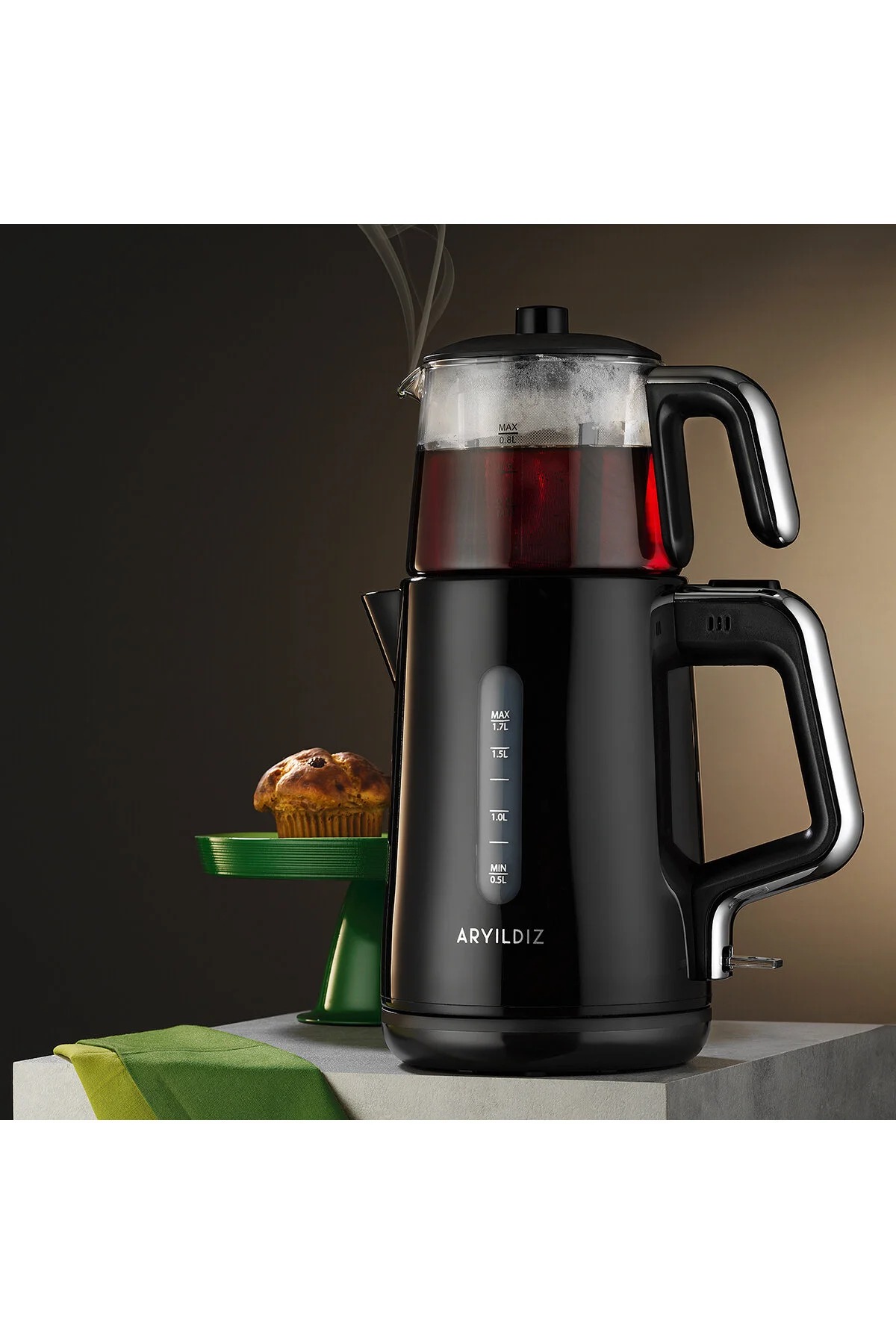 چای ساز TEA PERFECT MACHINE BLACK CHROME Aryıldız