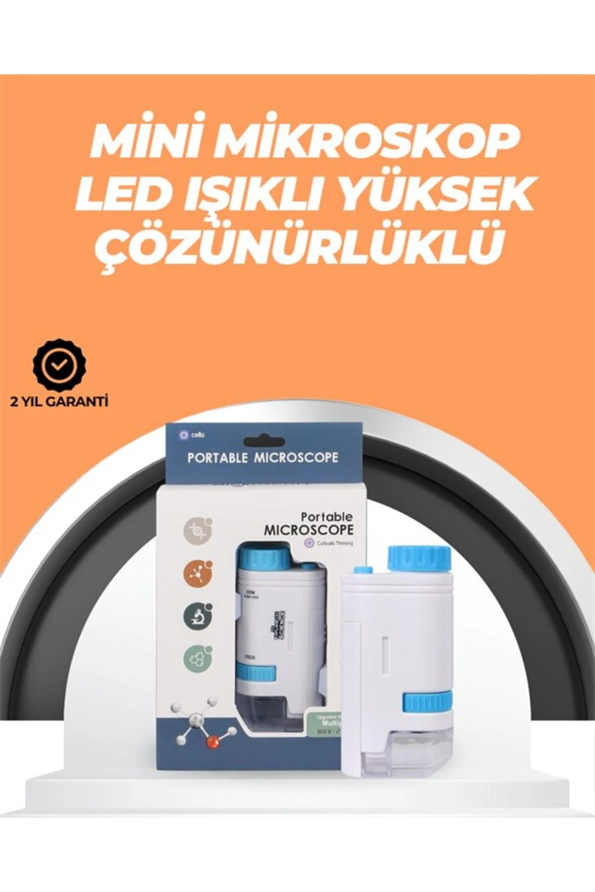 اسباب بازی های پشمی میکروسکوپ دستی قابل حمل نور LED فوکوس واضح در همان زمان از ترکیه Clevora