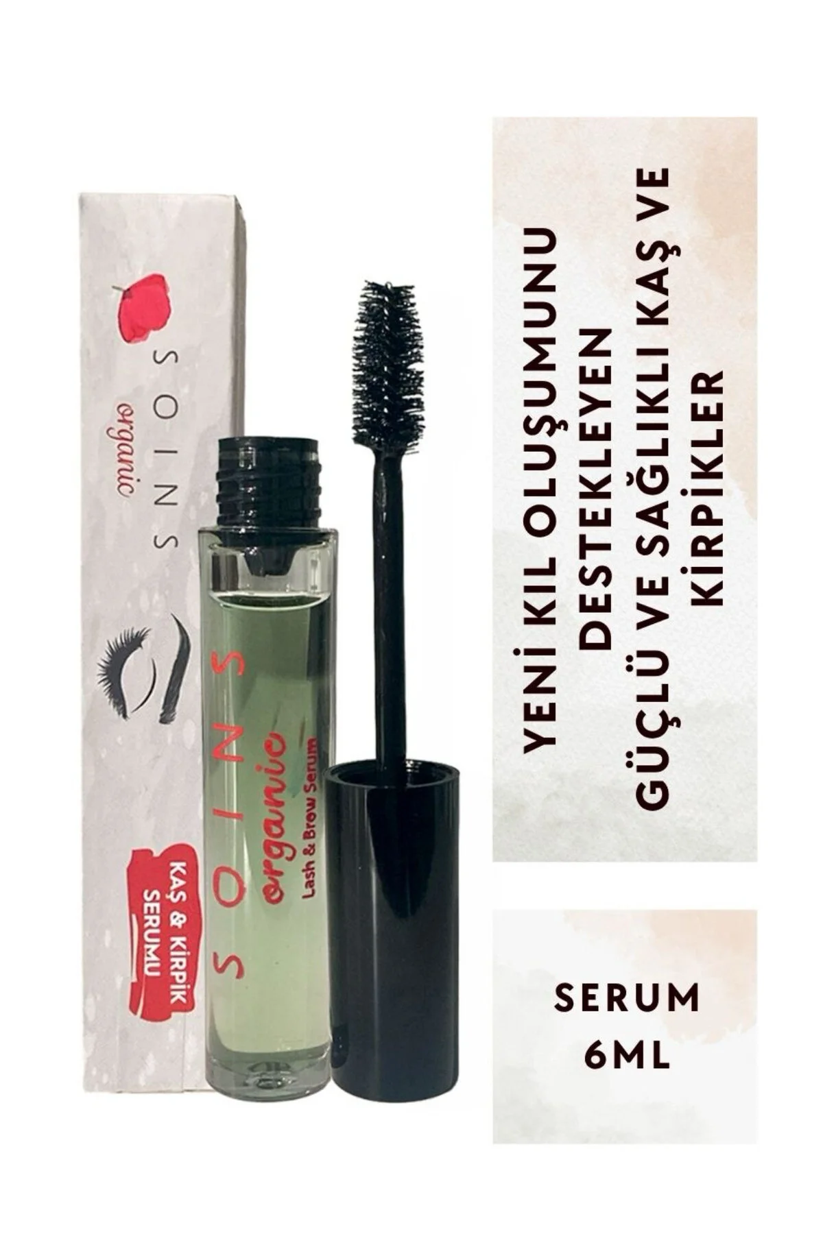 سرم ابرو و مژه مراقبت از تغذیه کننده SOINS که تشکیل مو پشتیبانی می کند Soins Organic