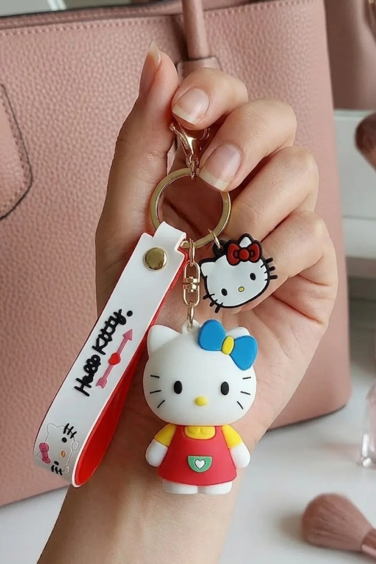 جلیقه کلید جاکلیدی و لوازم جانبی کیف KAWAII در طرح‌های مختلف 1 عدد SANRIO HELLO KITTY Birmem