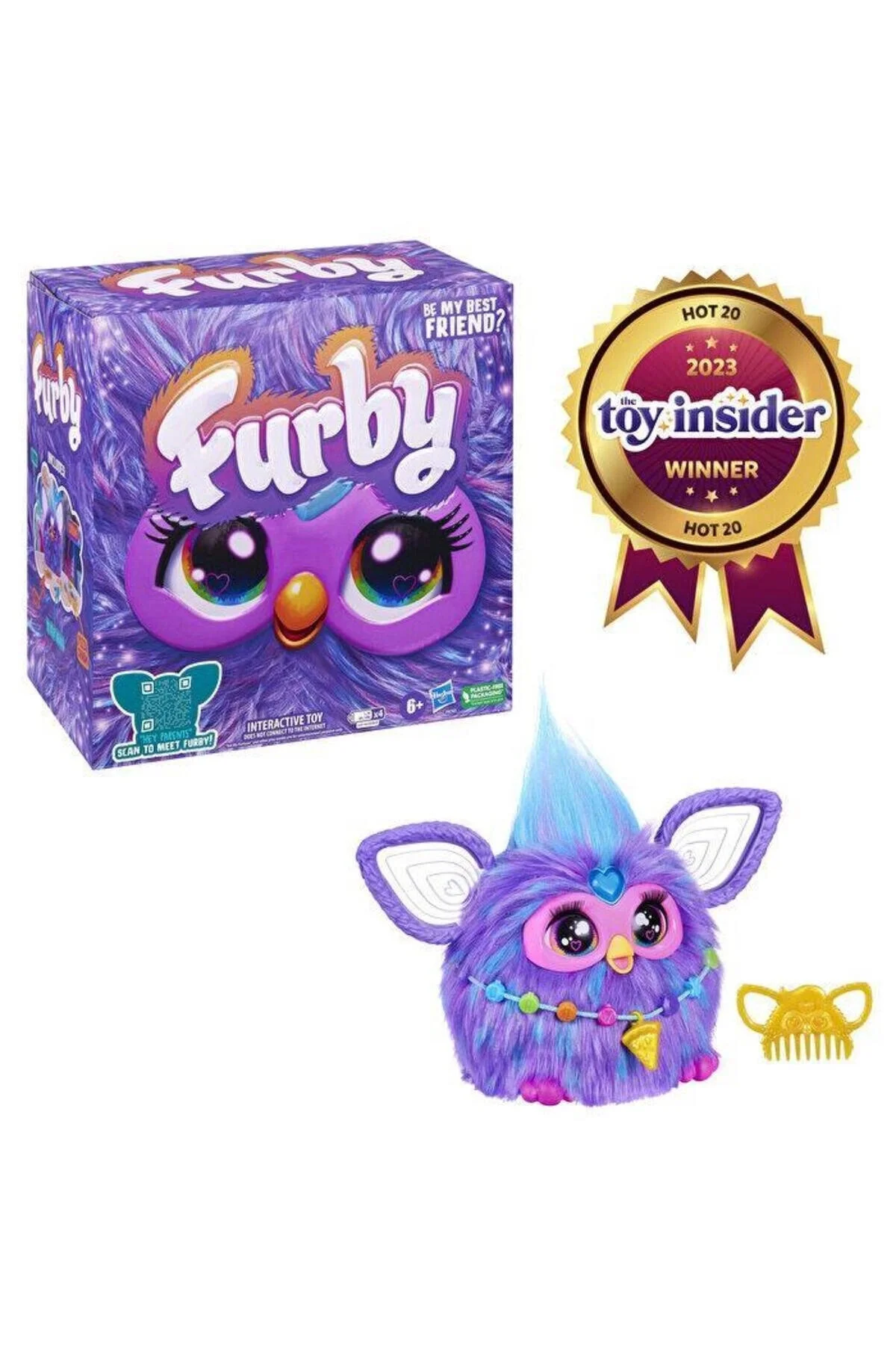 اسباب بازی های پشمی F6744 FURBY PURPLE INTERACTIVE اورجینال Hasbro