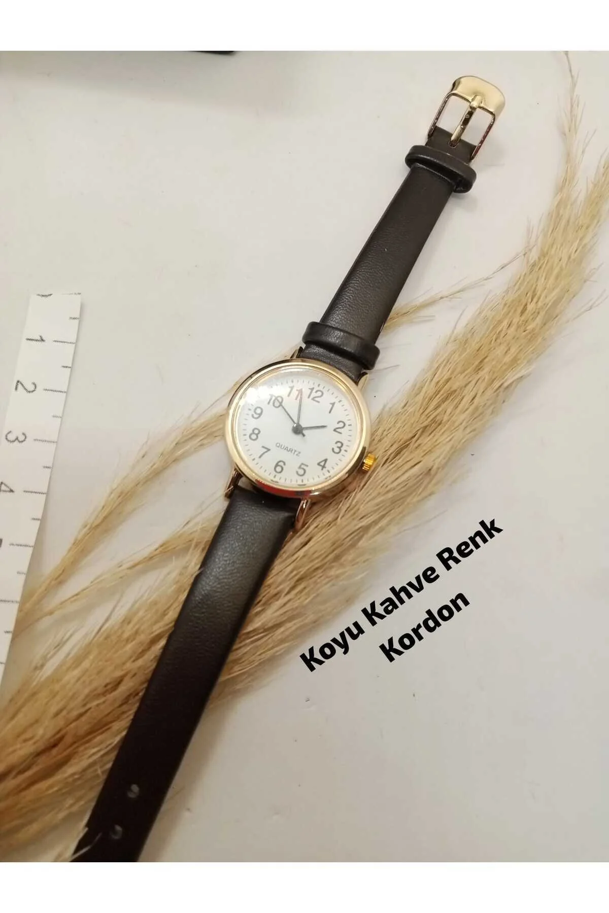 ساعت بند چرمی رترو مچی زنانه روبسی مینیمال وینتاژ 1 تکه QUARTZ