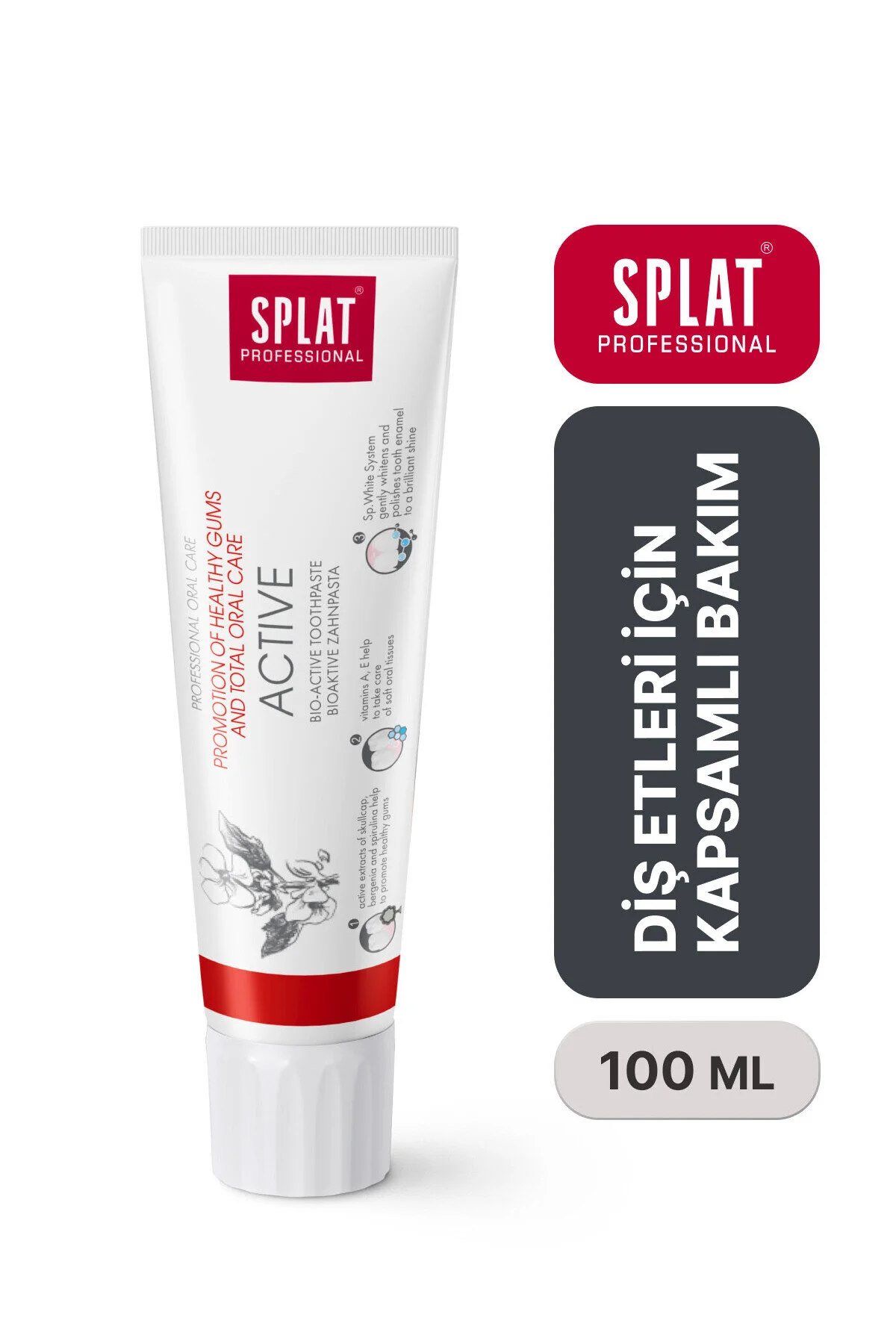 خمیر دندان 100 میلی لیتری برای مراقبت کامل از دهان و لثه های سالم Splat