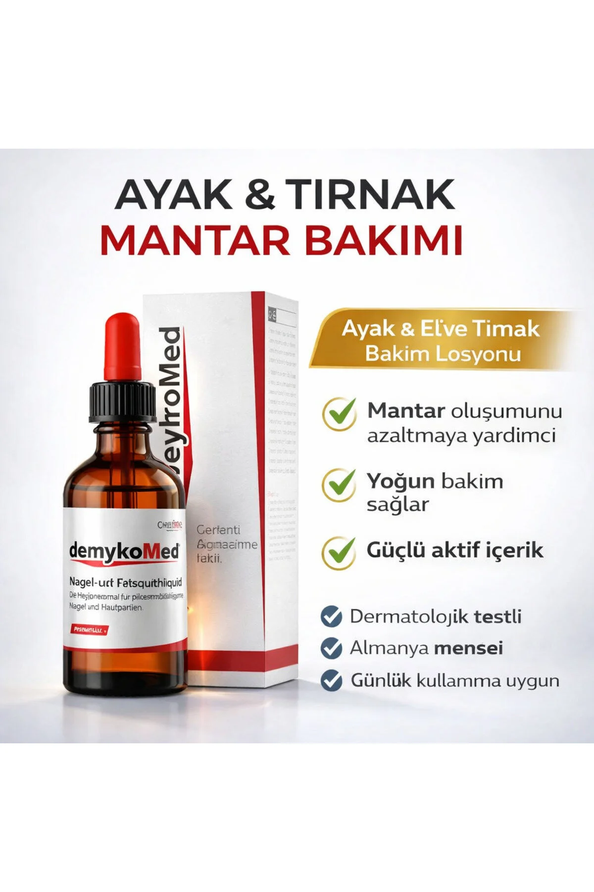 مراقبت ناخن قطره ضد قارچ 50 میل بافر 4 طرفه demykomed