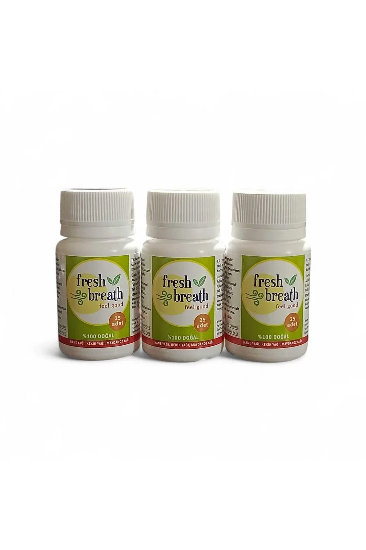 دهان شویه 3 جعبه 25 تایی ضد بوی بد پاک کننده تنفس اورجینال fresh breath