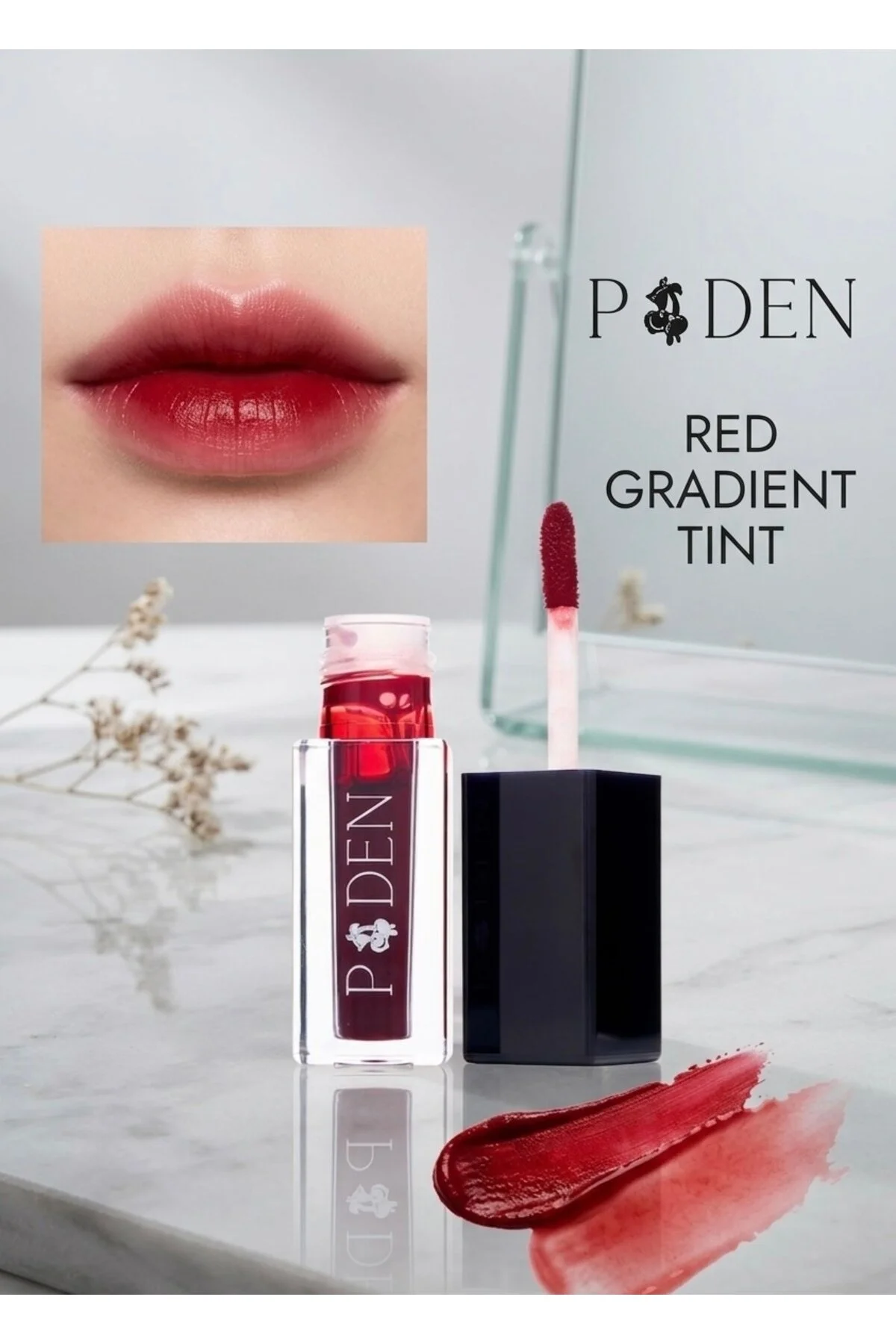 رژ لب مایع تیره پارادایس شماره 12 با رنگ قرمز تیره Paden