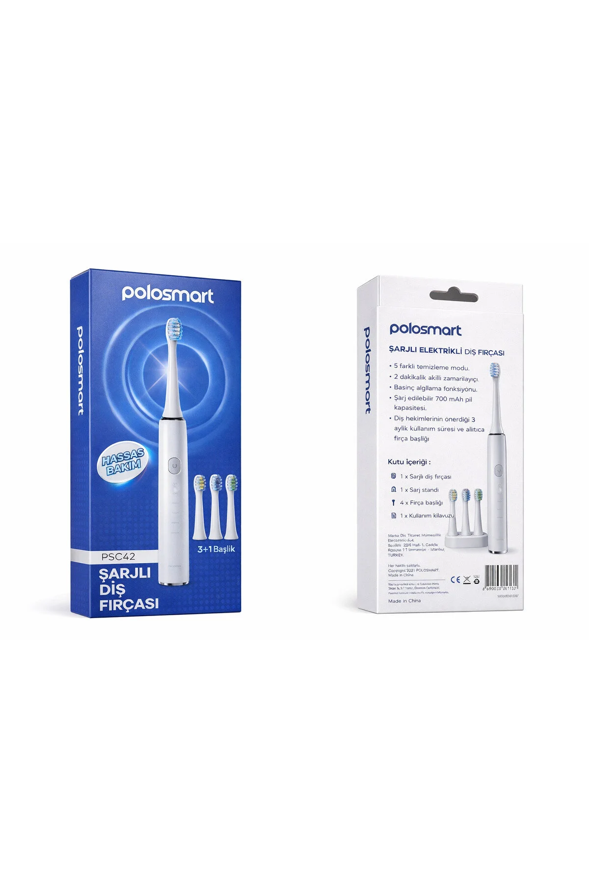 مسواک شارژی برقی سر PSC42 3+1 اورجینال Polosmart