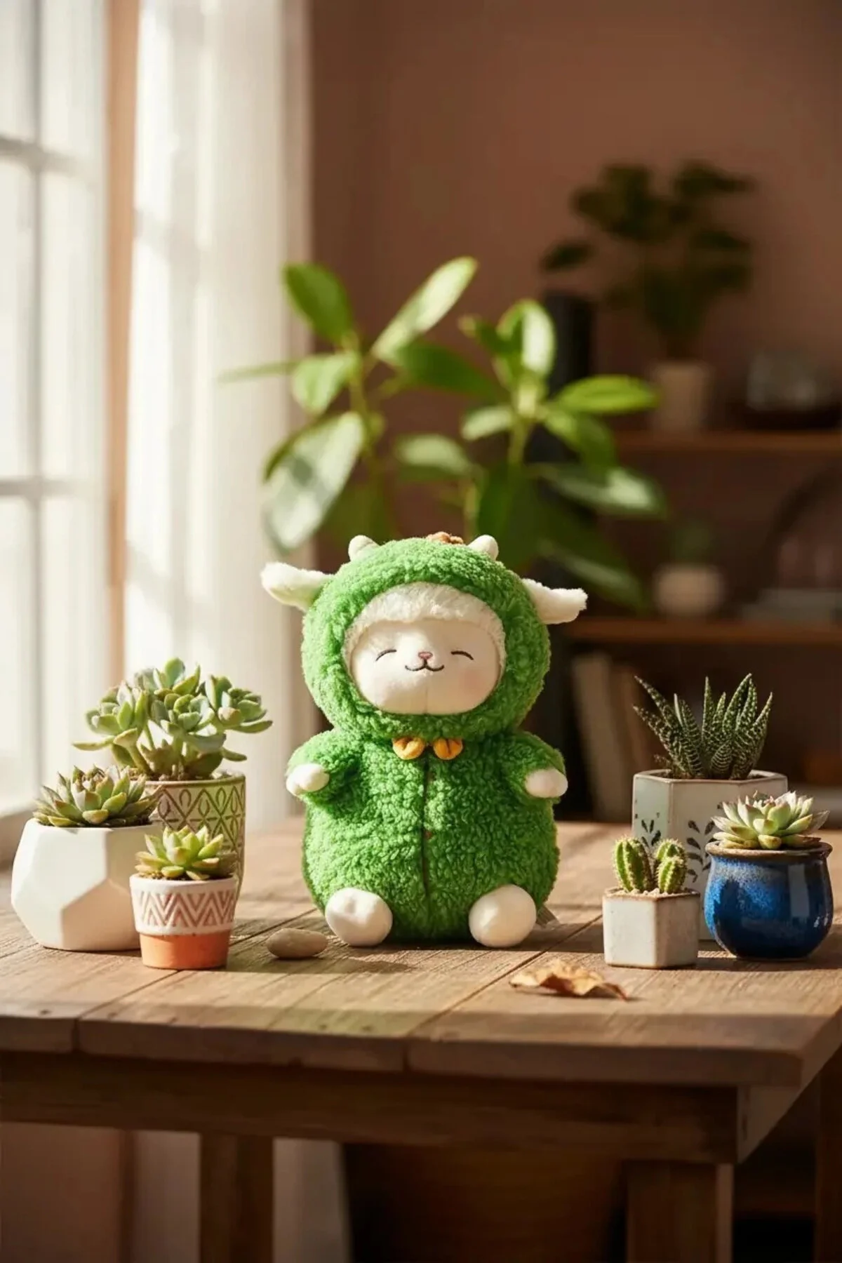 اسباب بازی های پشمی مخمل دار سری LAMB BAA با لباس کاکتوس Miniso