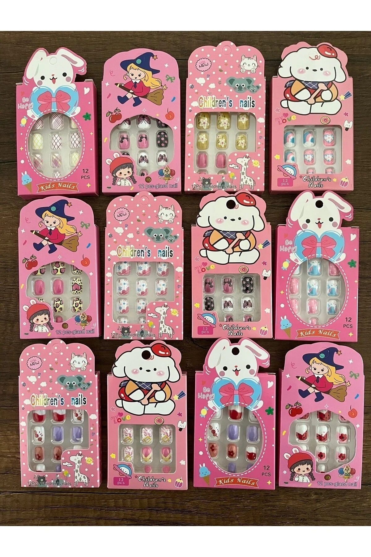 اسباب بازی های فیگور دیگر 1 بسته KUROMI SANRIO PRINCESS ELSA HELLO KITTY BARBIE MINNIE MOUSE چسب ناخن مصنوعی کودکانه synshop