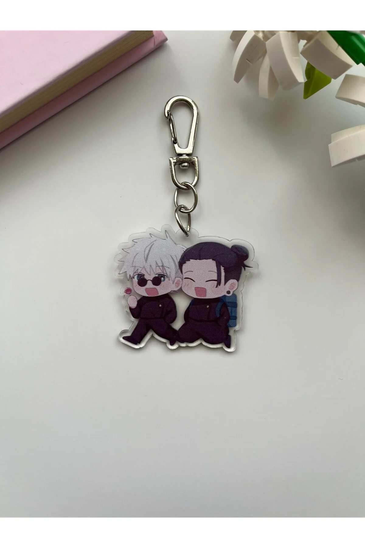 جلیقه کلید JUJUTSU KAISEN ANIME GOJO و GETO KEYCHAIN BAG CHARM Hara Company