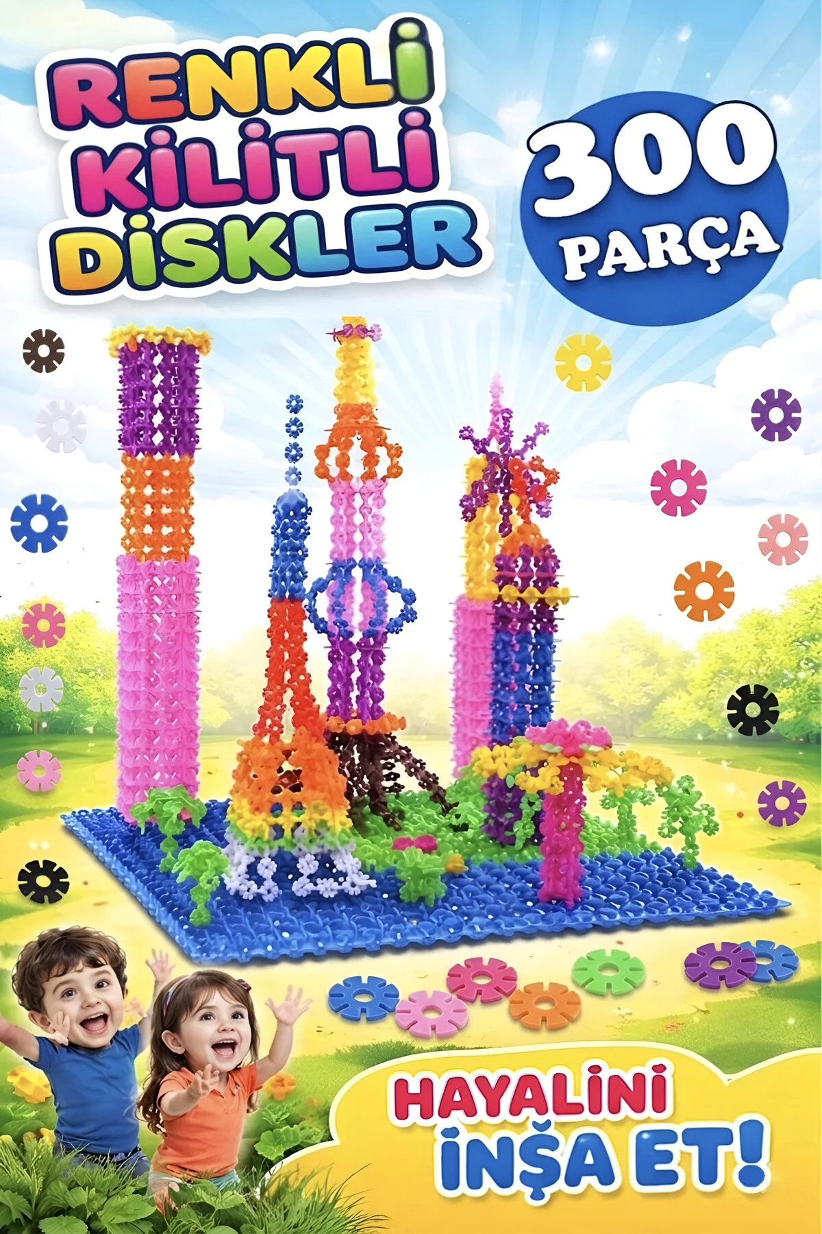 لگو و اسباب بازی های ساخت محور CREATIVE DISCS 300 PIECES STEM TRAINING COMPATIBLE DISKS ست آموزشی وکیوم مولکول از ترکیه RoseRoi